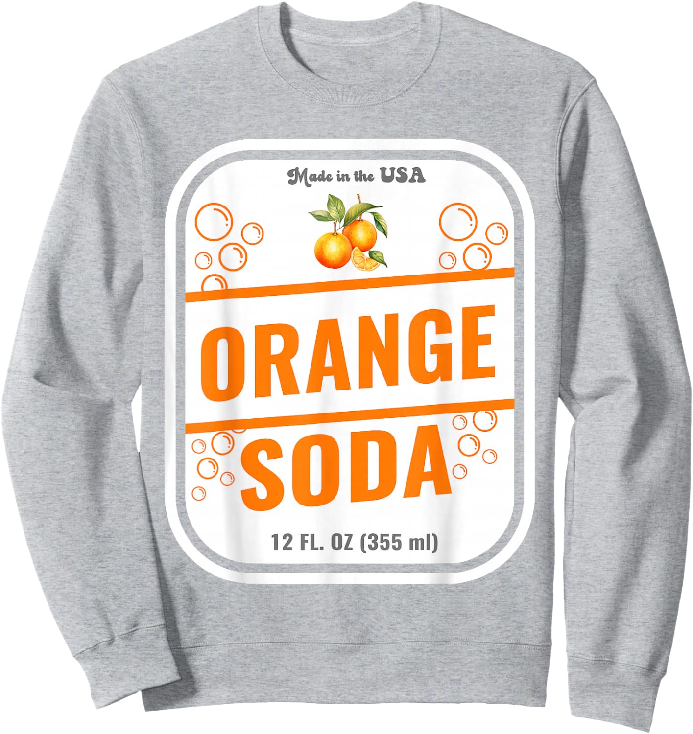 Halloween Costume Orange Soda Unique Group Costume Idea Sweatshirt - Sweatshirt | Ash