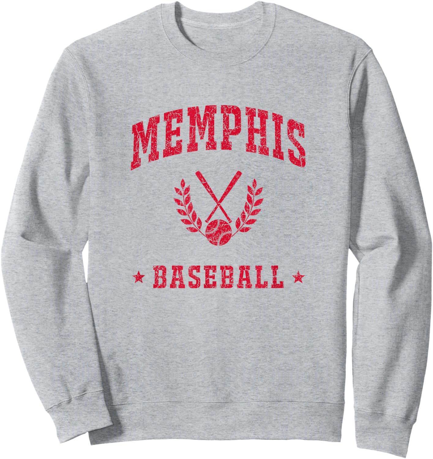 Memphis Baseball Vintage Gameday Retro Baseball Lover Sweatshirt - Sweatshirt | Ash