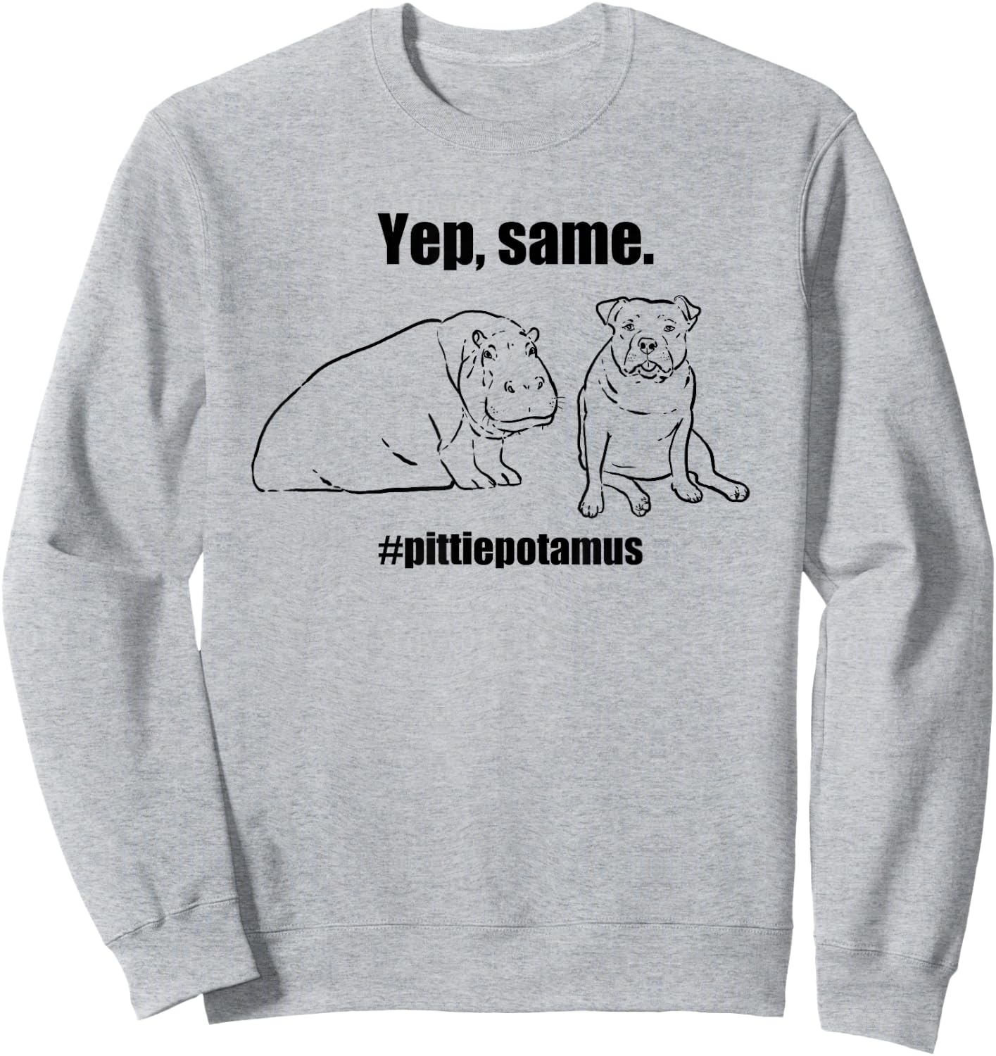 Original Sock Dogs, Pittiepotamus, Funny Pitbull, Pittie Lovers -Adult Sweatshirt - Sweatshirt | Ash