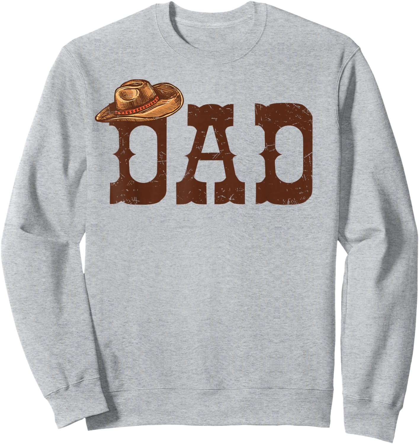 Dad Papa Western Family Matching Birthday Cowboy Cowgirl Sweatshirt - Sweatshirt | Ash