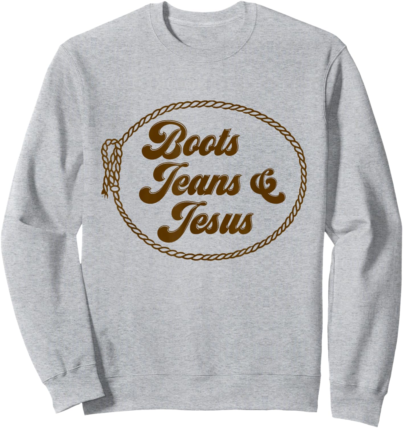 Cute Boots Jeans And Jesus Cowgirl Christian Country Western Sweatshirt - Sweatshirt | Ash