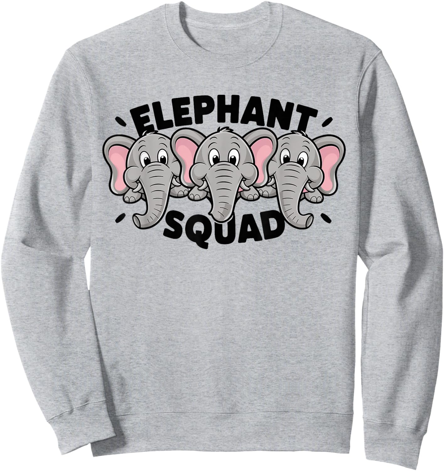Elephant Squad for Elephant Lover Shirt Cool Elephant Sweatshirt - Sweatshirt | Ash