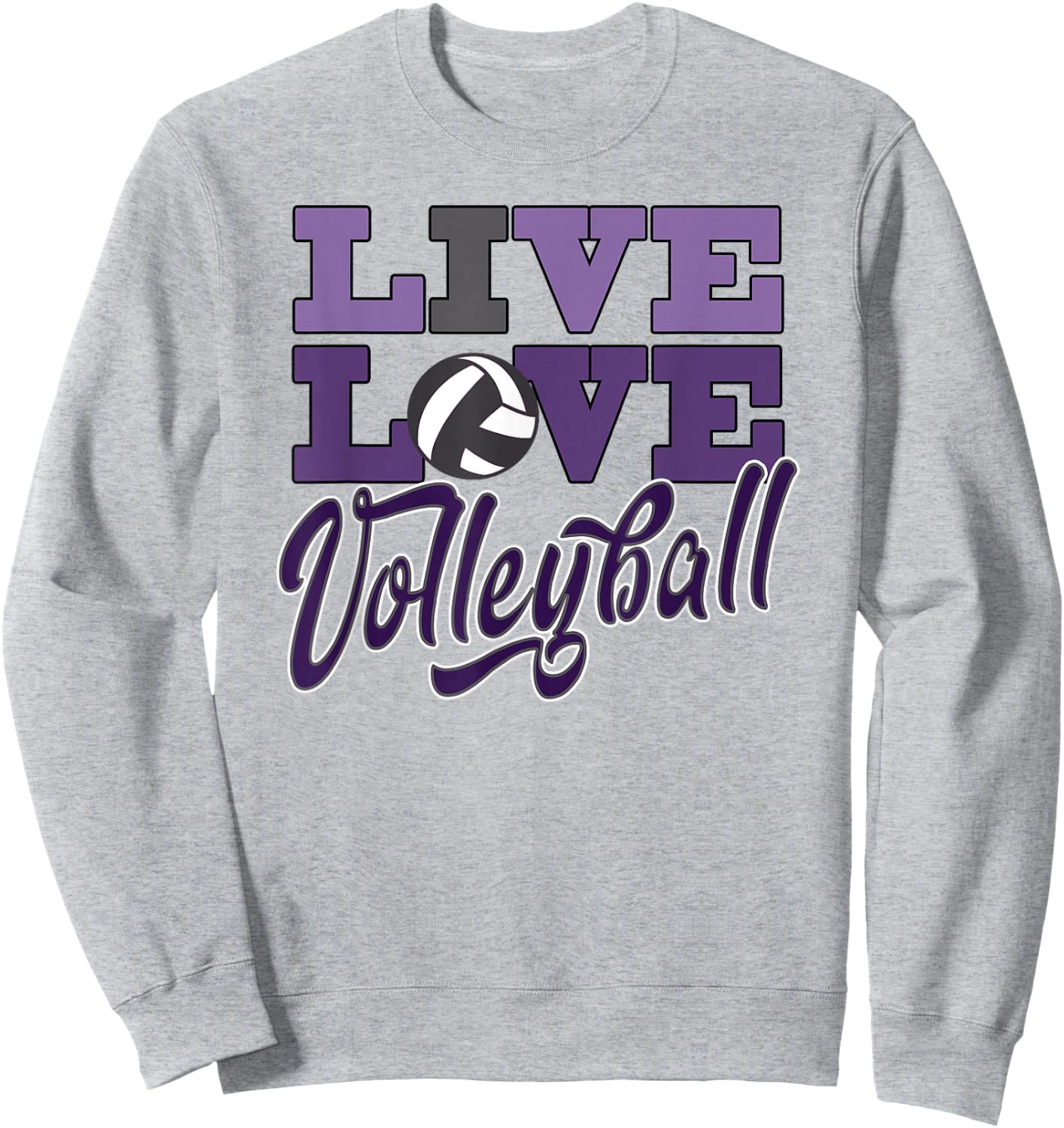 Purple Volleyball Love Shades of Purple Teen Practice Sweatshirt - Sweatshirt | Ash