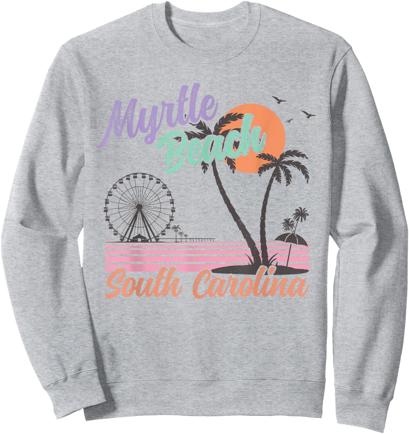 Vintage Myrtle Beach South Carolina Souvenir Sweatshirt - Sweatshirt | Ash