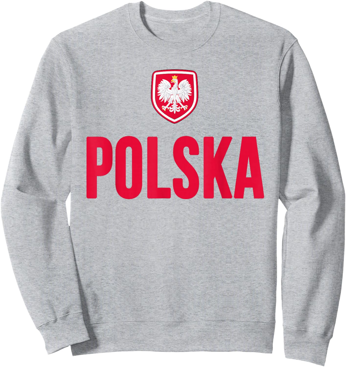 Poland Polska Polish Flag Souvenir Gift Love Sweatshirt - Sweatshirt | Ash