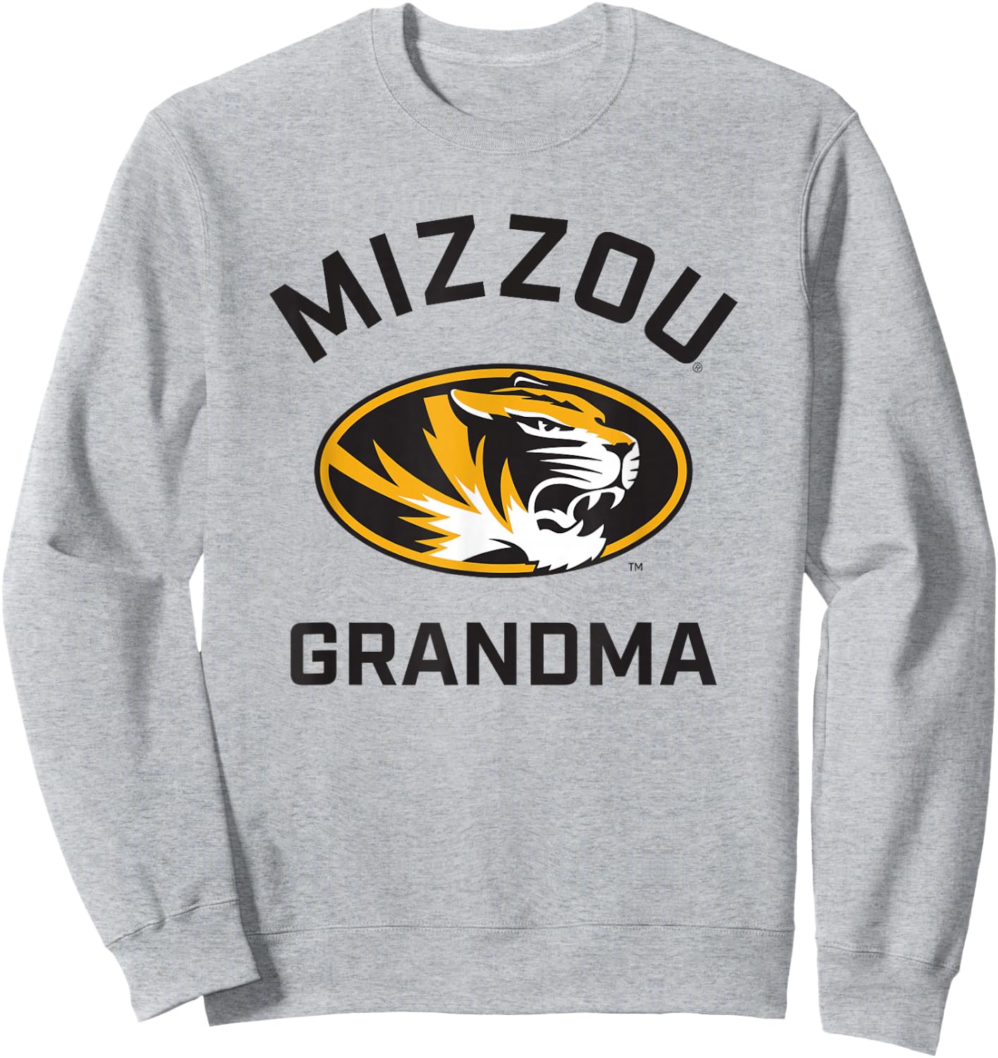 University of Missouri Mizzou Tigers Arched Grandma Sweatshirt - Sweatshirt | Ash