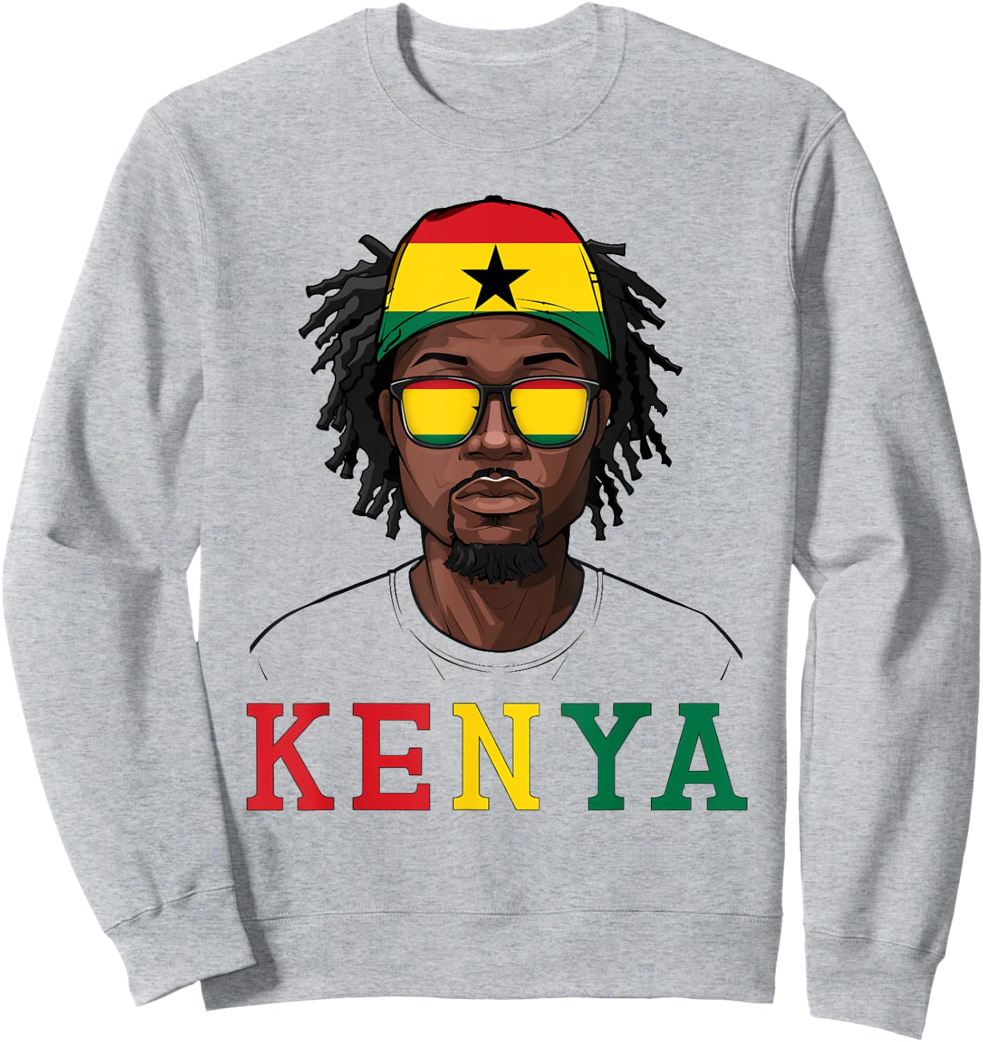Kenyan Flag Souvenirs Man Uniform Country Kenya Sweatshirt - Sweatshirt | Ash