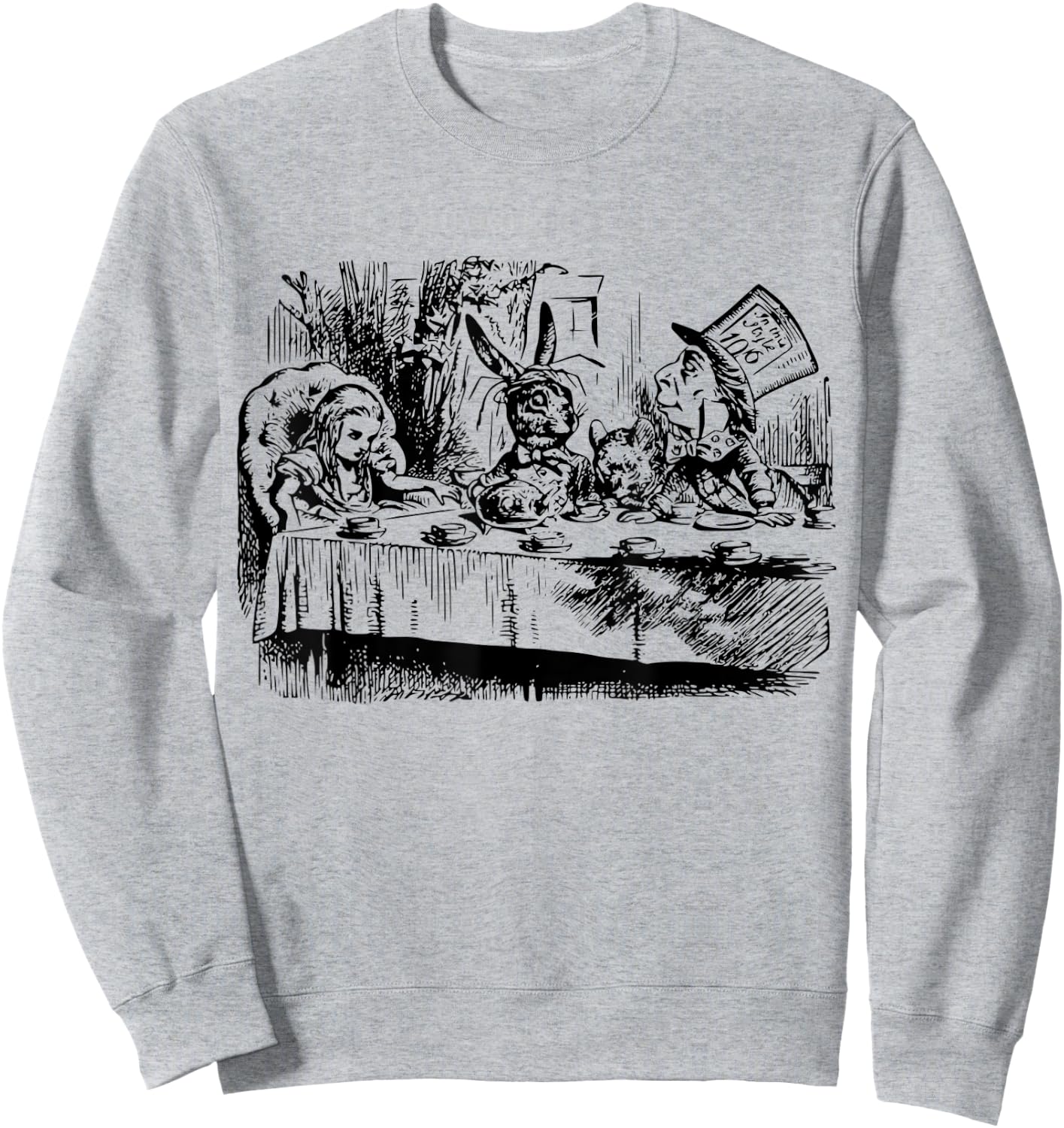 Alice in Wonderland White Rabbit Shirt Mad Hatter Sweatshirt - Sweatshirt | Ash