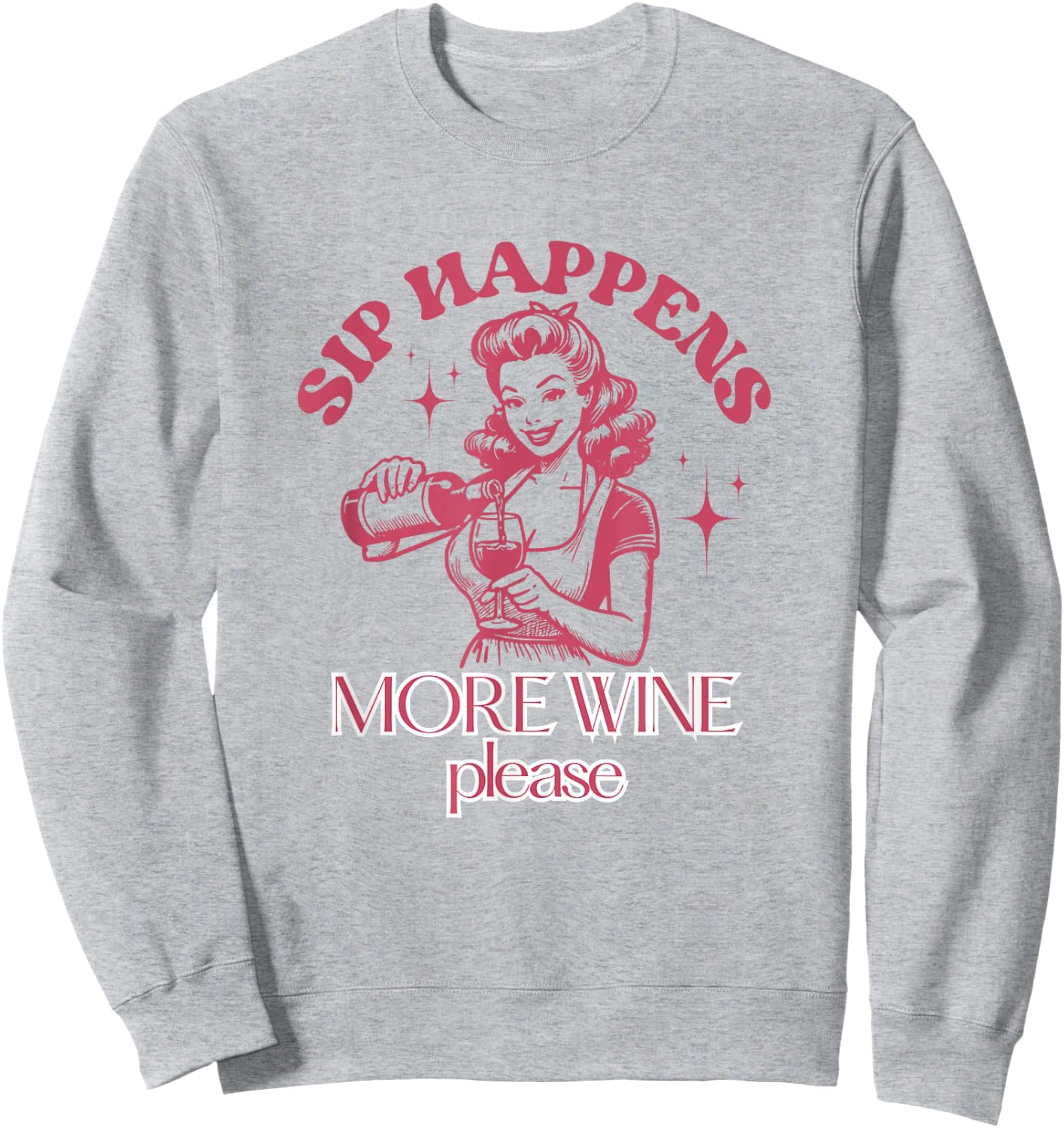 Red & White Wine Tasting - Wine Sweatshirt - Sweatshirt | Ash