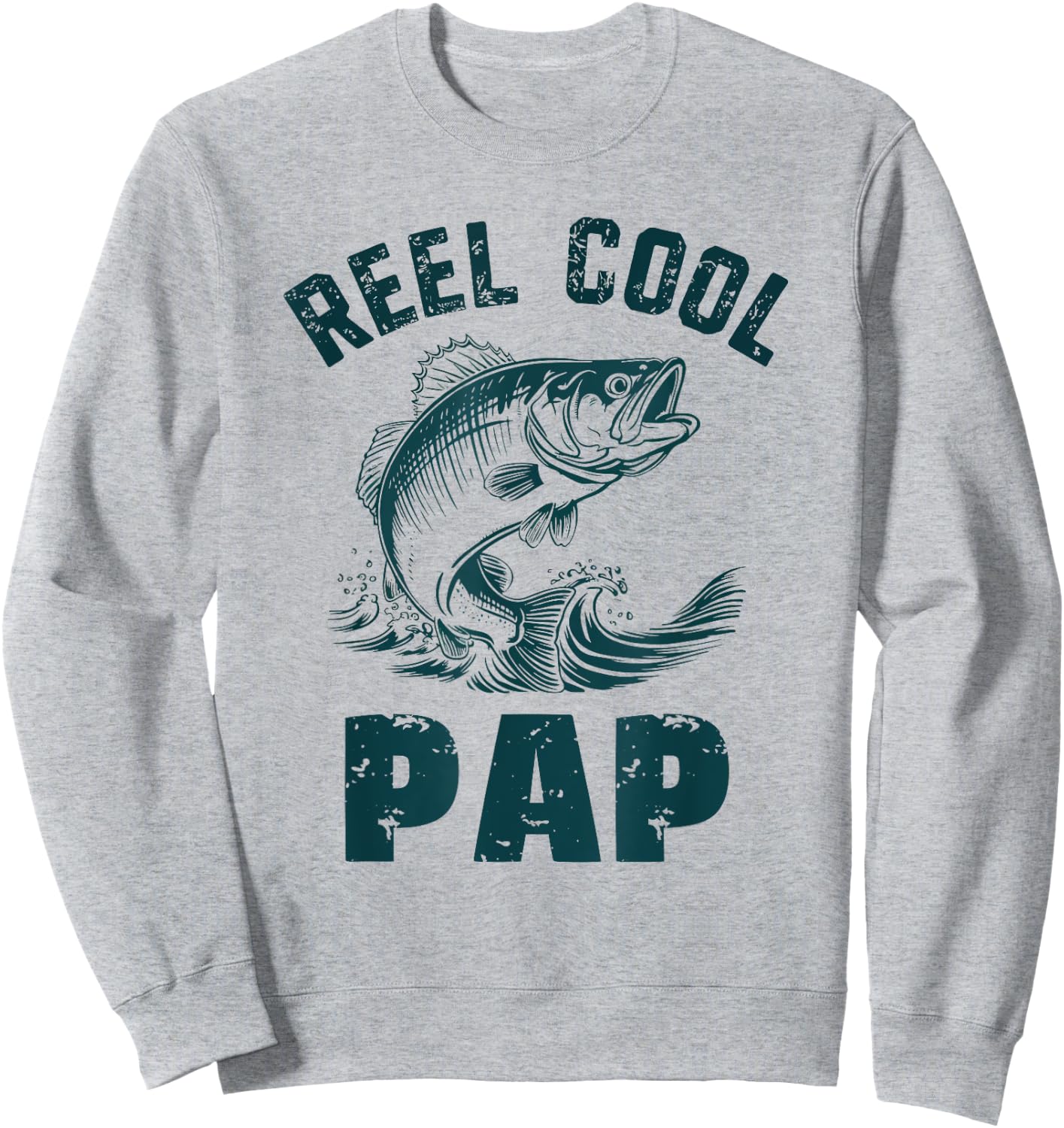 Reel Cool Pap Fishing Grandpa Vintage Style Sweatshirt - Sweatshirt | Ash