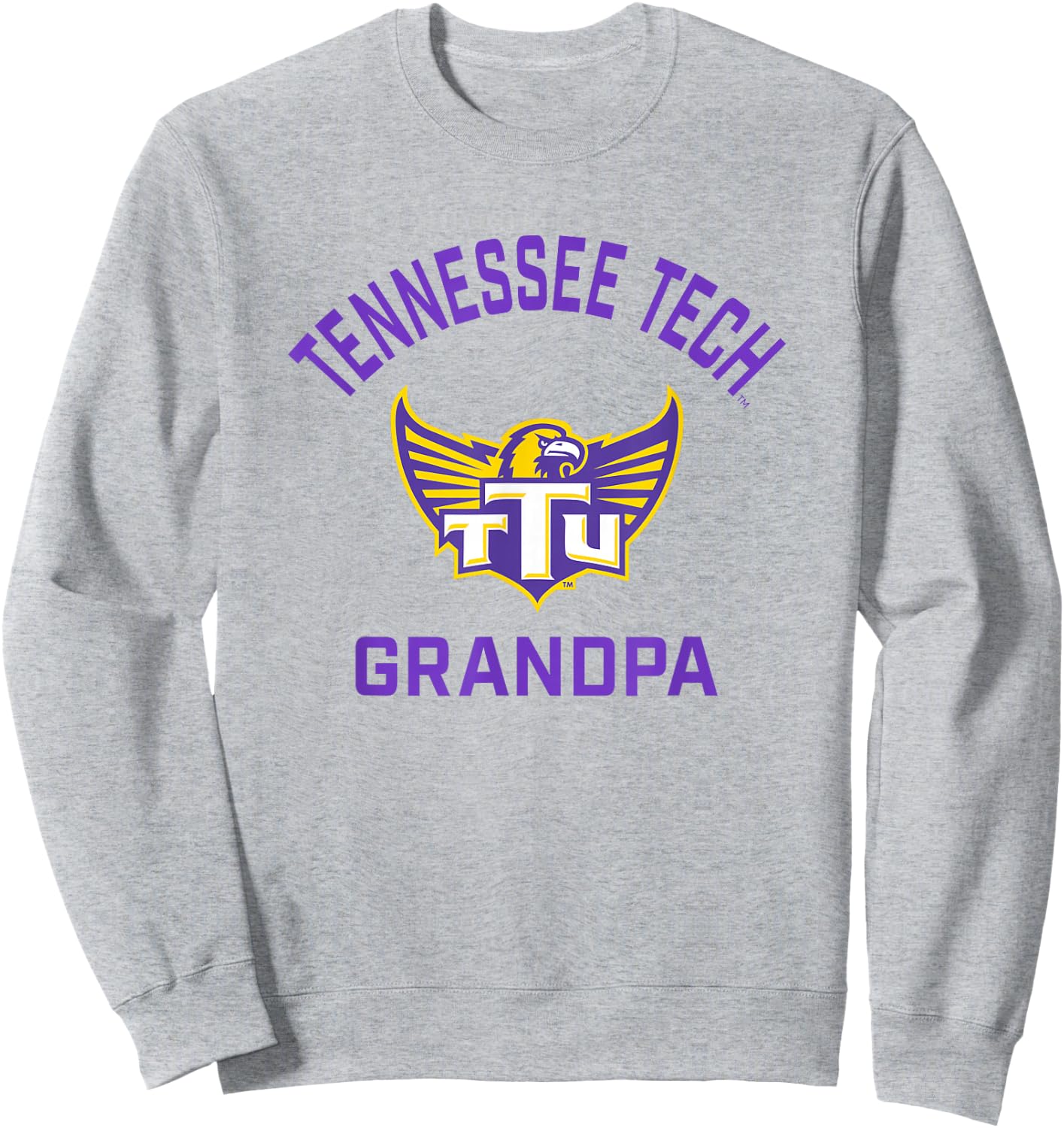 Tennessee Tech Golden Eagles Arched Grandpa Sweatshirt - Sweatshirt | Ash