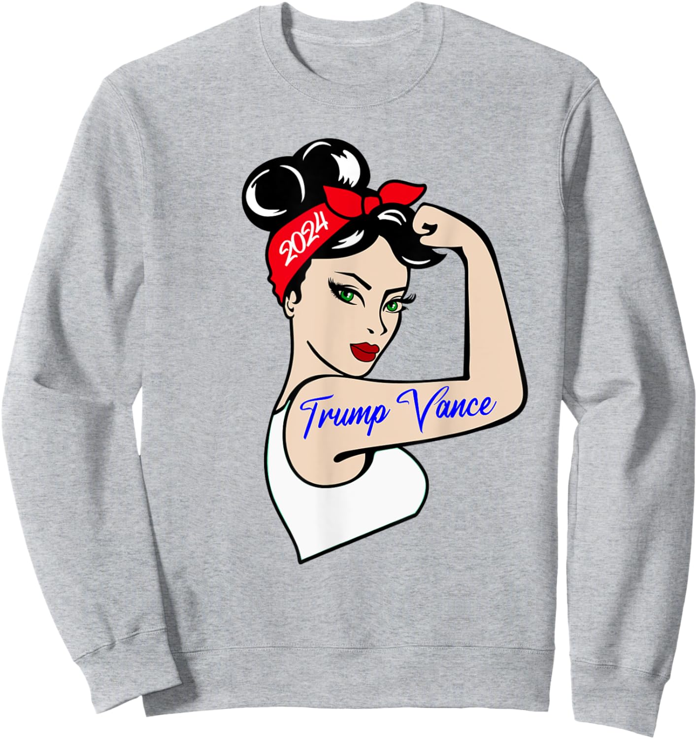 Trump Vance 2024 Election 24 Donald Trump VP President Women Sweatshirt - Sweatshirt | Ash