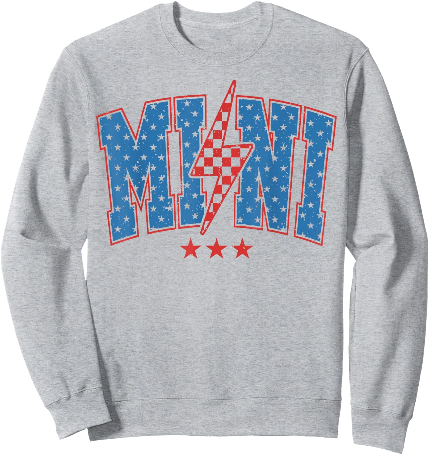 American Mama and Mini 4th of July , Mini lignting bolt Sweatshirt - Sweatshirt | Ash