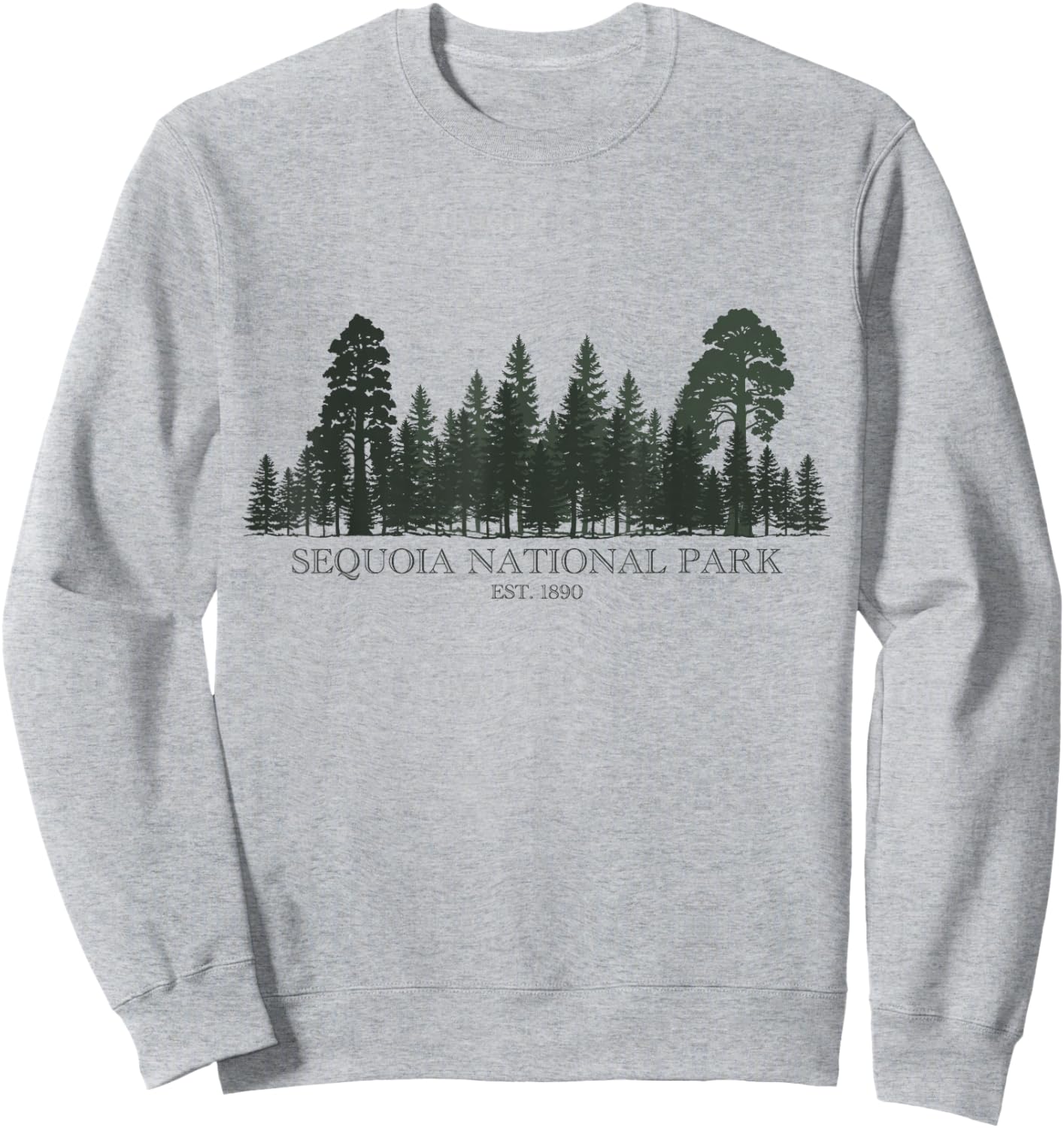 Sequoia National Park California Est. 1890 Vintage Sweatshirt - Sweatshirt | Ash