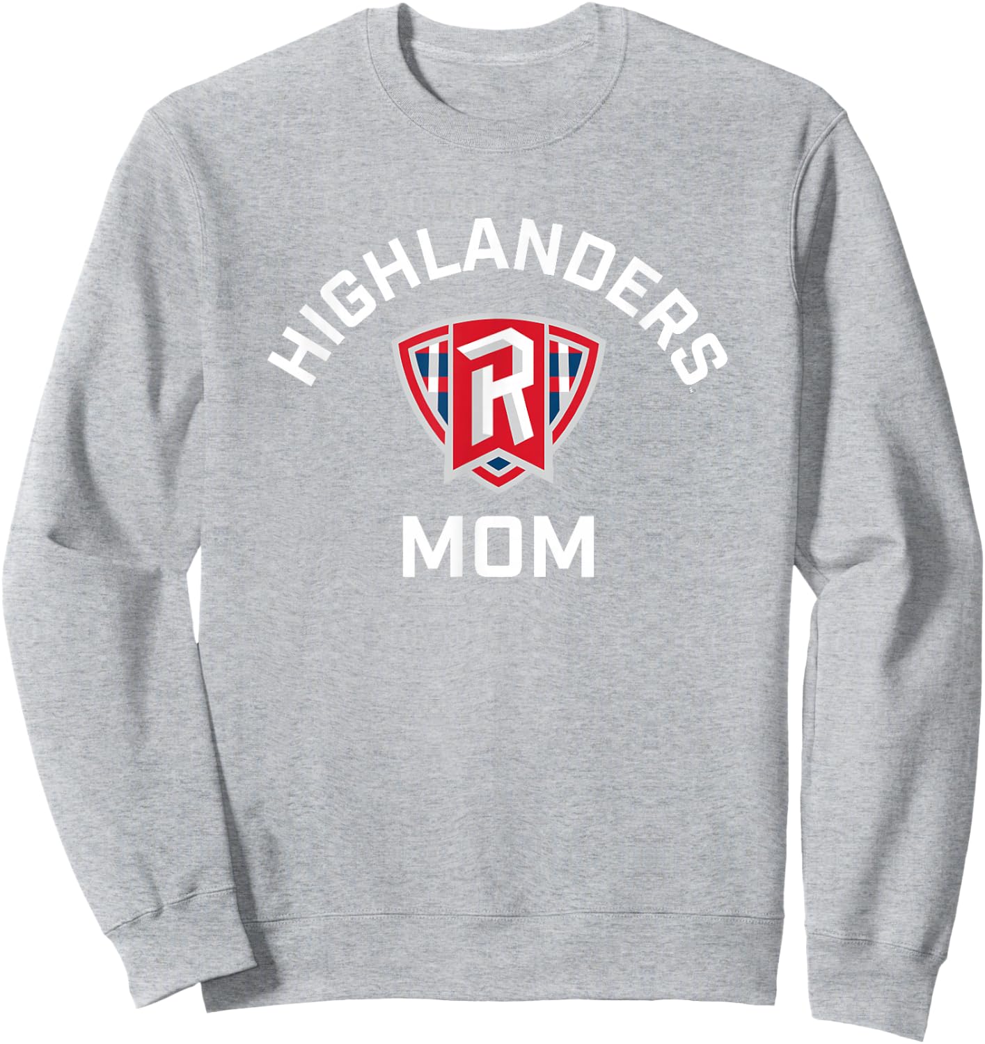 Radford University Highlanders Arched Mom Sweatshirt - Sweatshirt | Ash