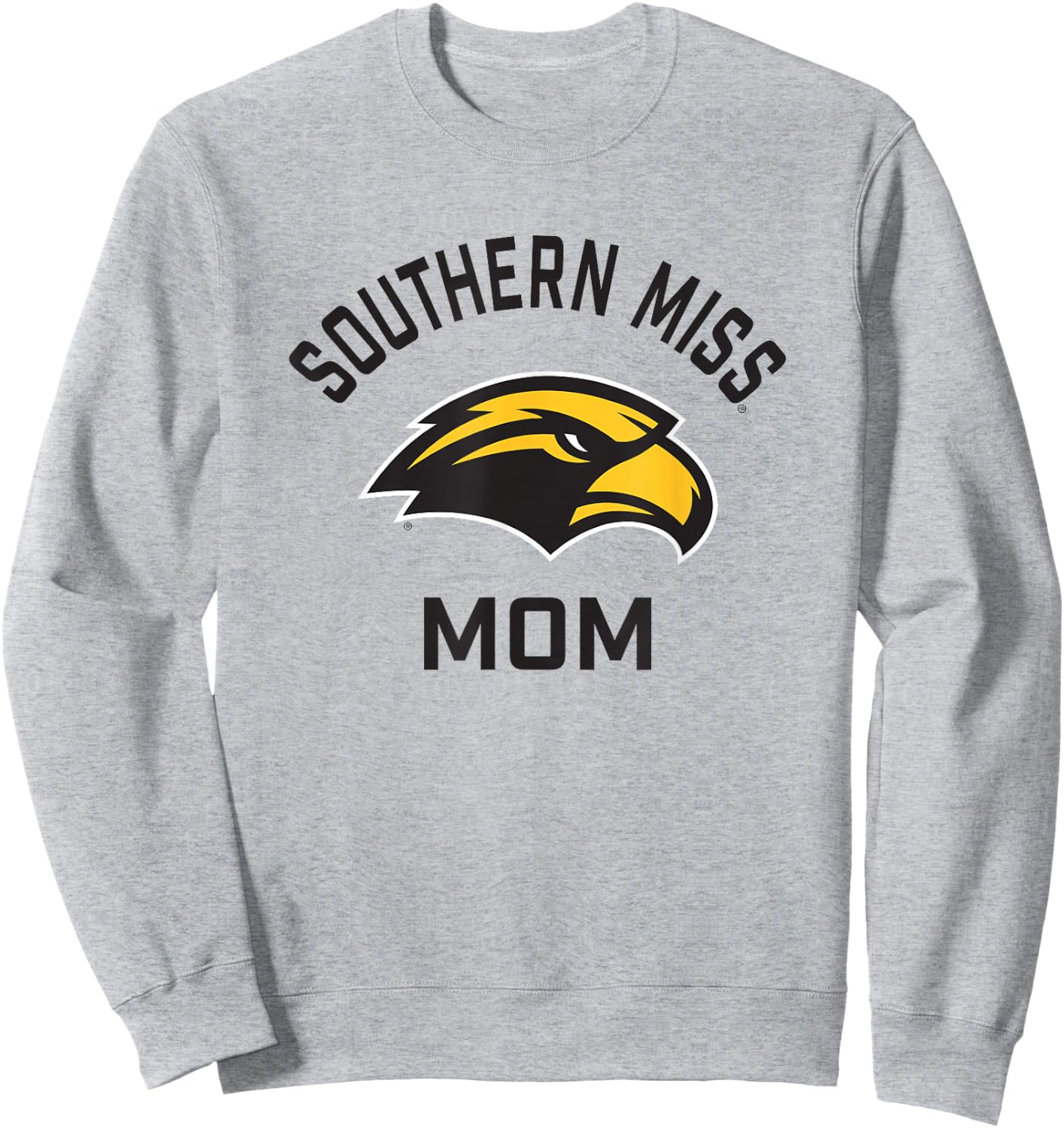 University of Southern Mississippi Golden Eagles Arched Mom Sweatshirt - Sweatshirt | Ash