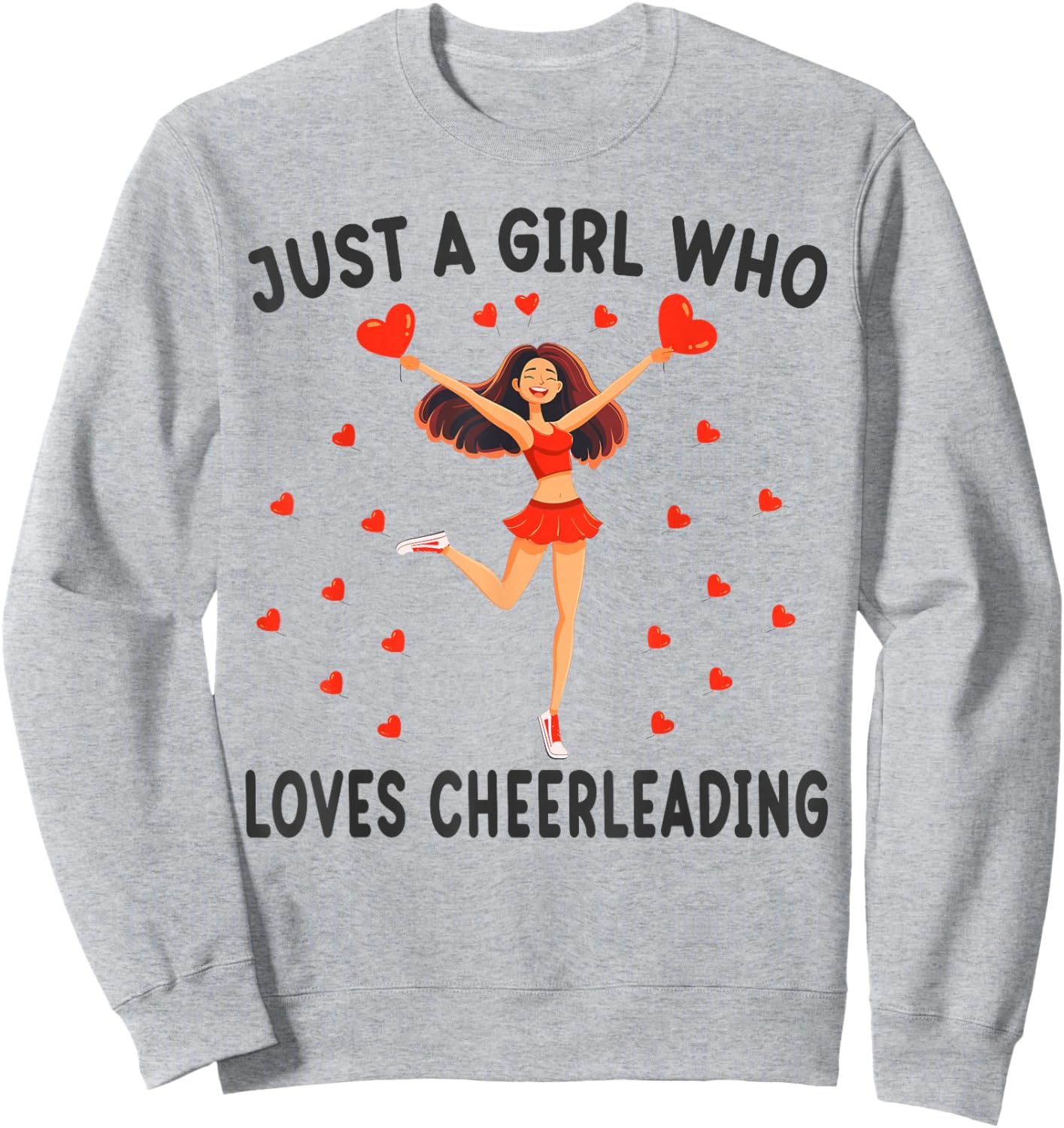 Cheerleading Lovers Gift Just A Girl Who Loves Cheerleading Sweatshirt - Sweatshirt | Ash