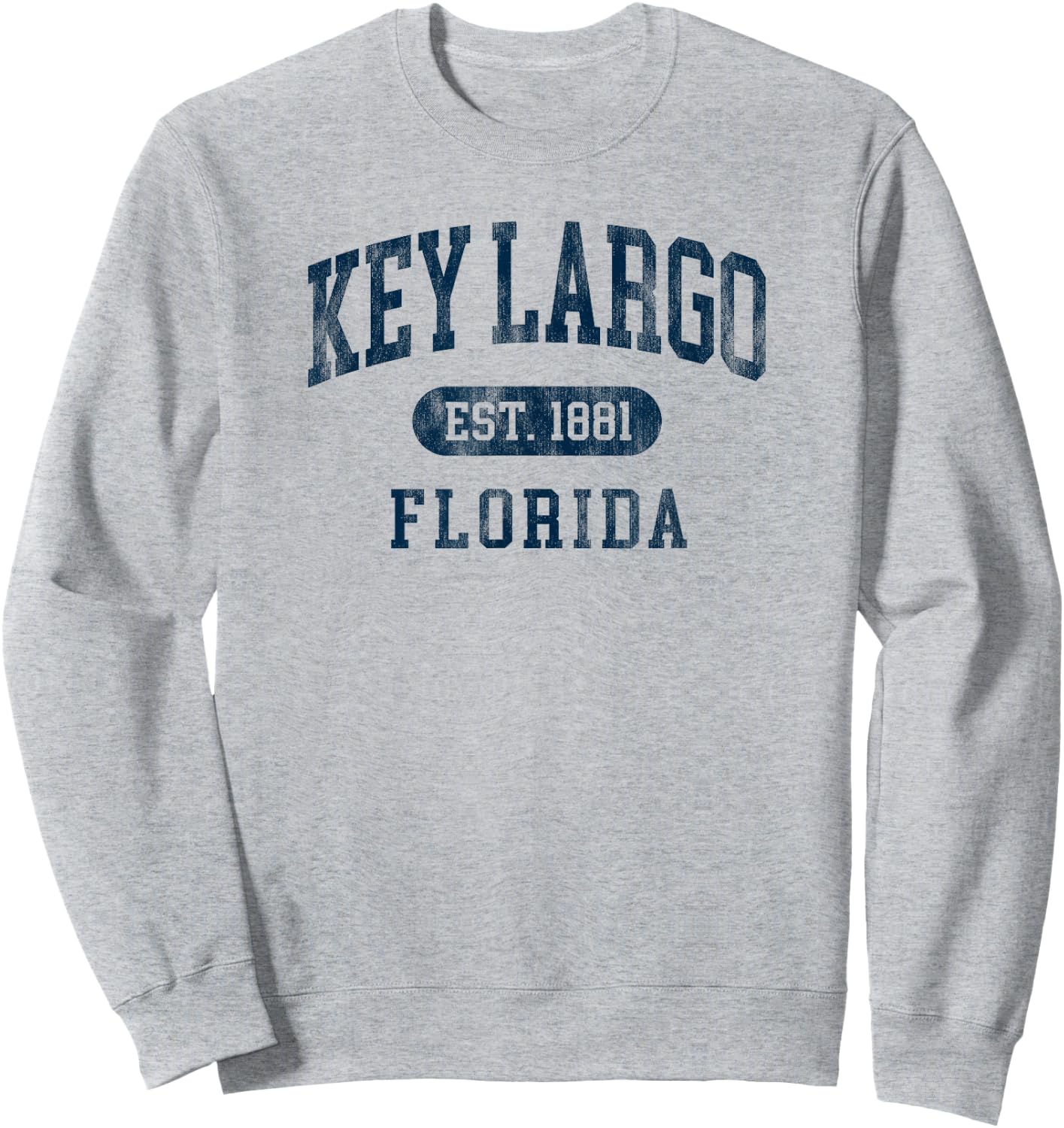 Vintage Key Largo Florida Souvenir Est 1881 Sweatshirt - Sweatshirt | Ash