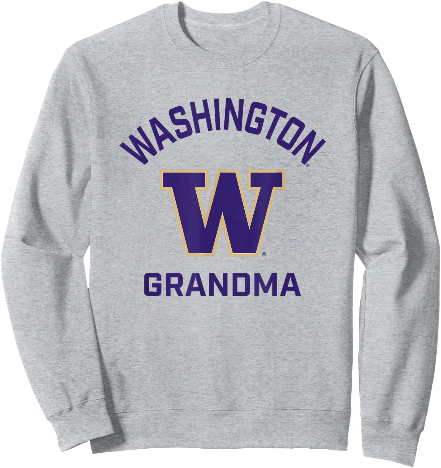 University of Washington Huskies Arched Grandma Sweatshirt - Sweatshirt | Ash