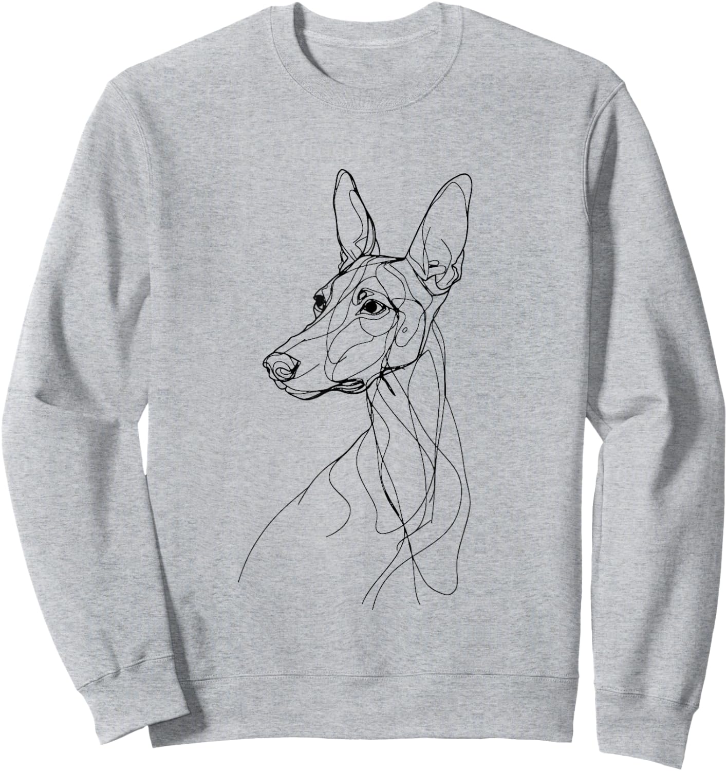 Xoloitzcuintli Xolo Dog Line Art Minimalist Mom Dad Sweatshirt - Sweatshirt | Ash
