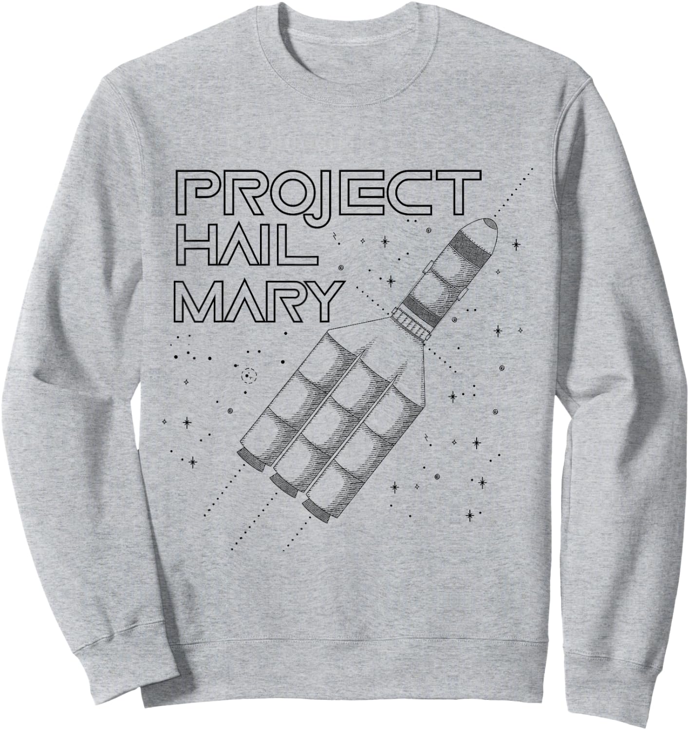 Project Hail Mary Space Rocket Ship Sweatshirt - Sweatshirt | Ash