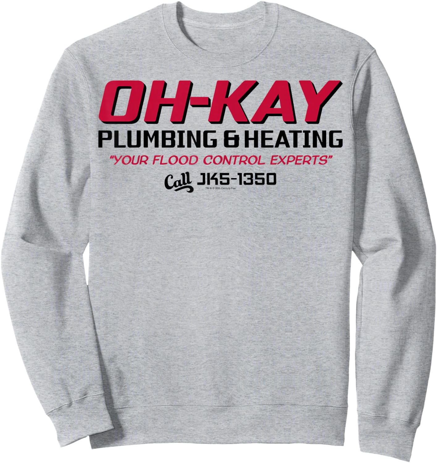 Home Alone Oh-Kay Plumbing & Heating Logo Sweatshirt - Sweatshirt | Ash