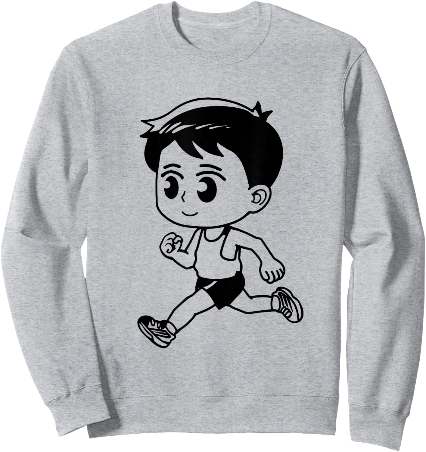 Little Runner Drawing Sweatshirt - Sweatshirt | Ash