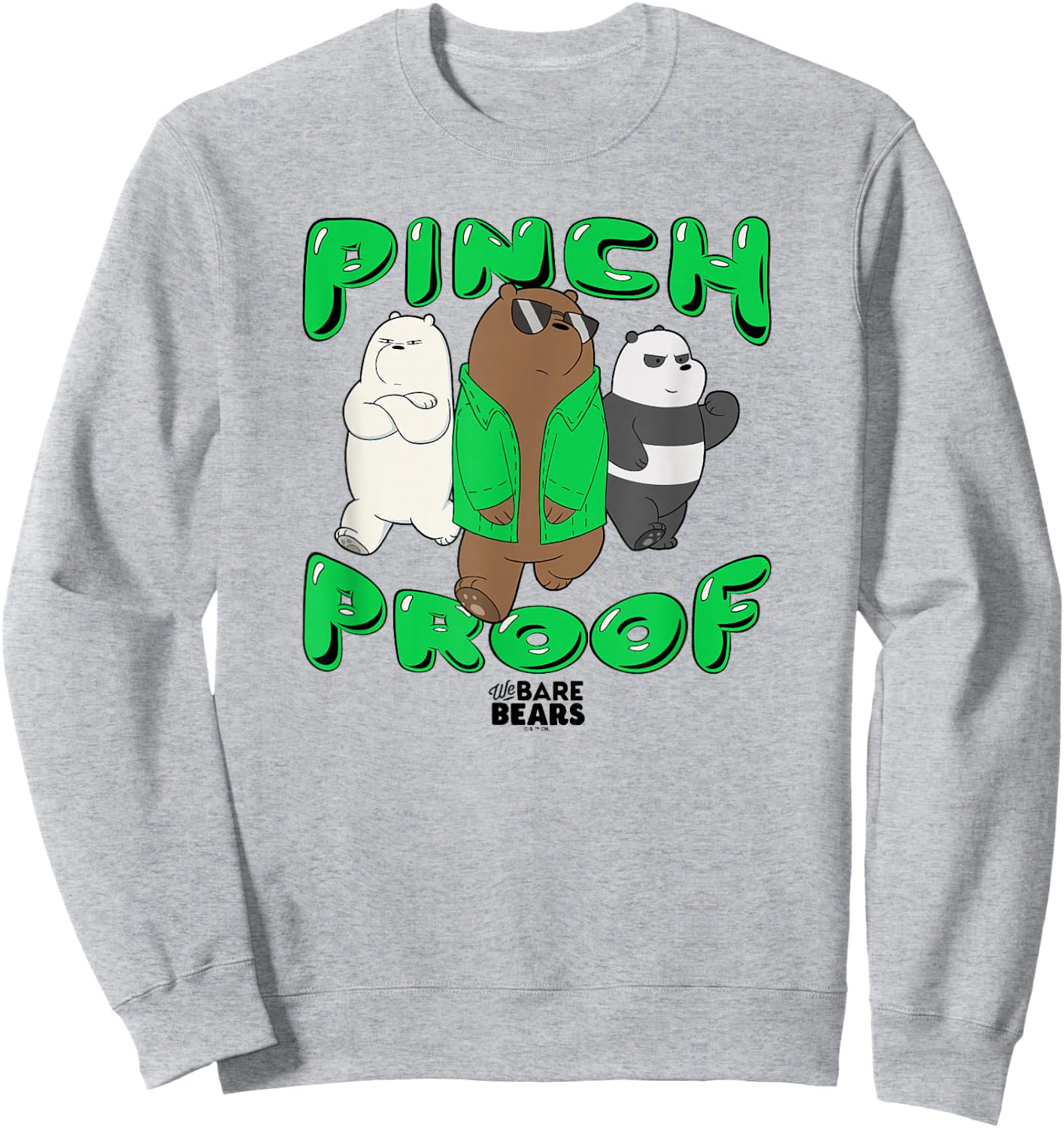 We Bare Bears St. Patrick's Day Pinch Proof Too Cool Sweatshirt - Sweatshirt | Ash