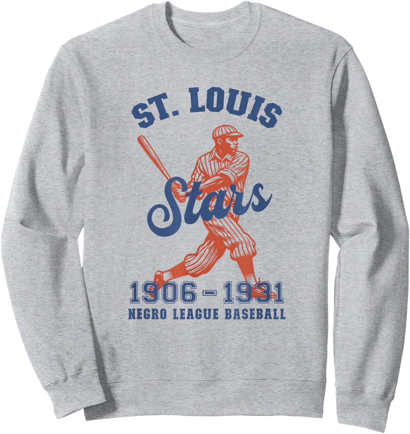 Vintage St. Louis Negro League Baseball Black History Month Sweatshirt - Sweatshirt | Ash