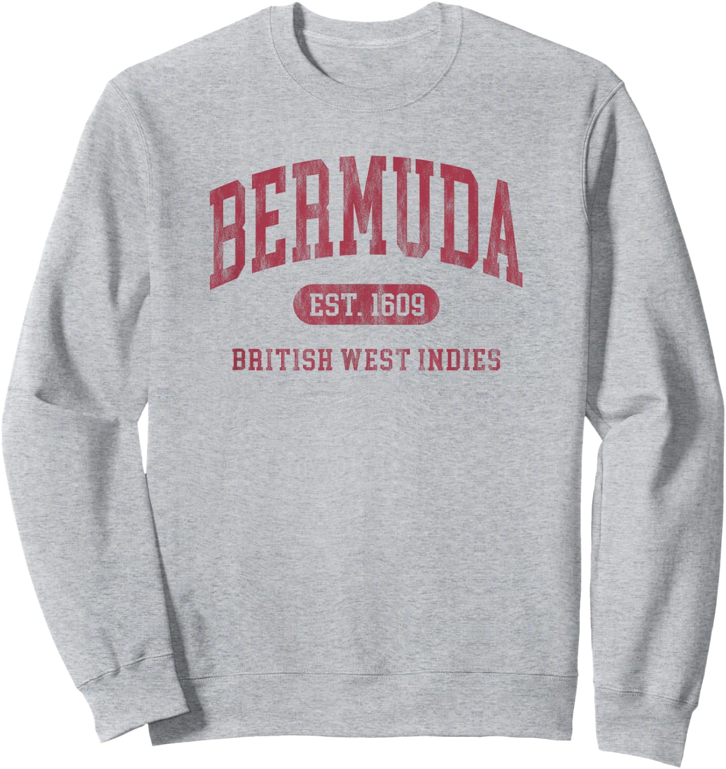 Vintage Bermuda Established 1609 Retro Souvenir Sweatshirt - Sweatshirt | Ash