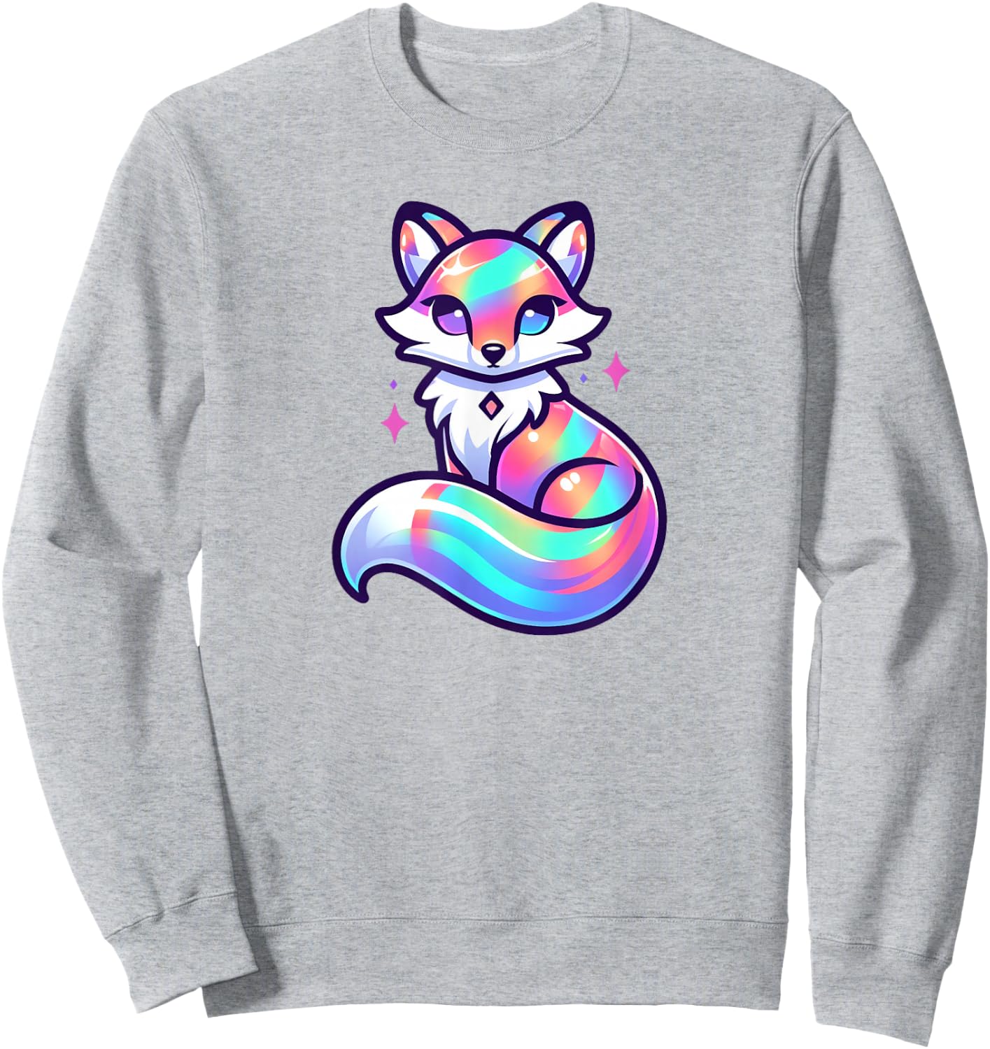 TherianPride Rainbow Fox Therian Sweatshirt - Sweatshirt | Ash