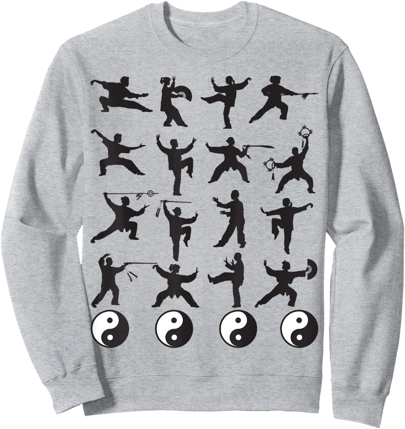 Yin Yang Shirt Tai Chi Pose Qigong Martial Art Men Women Kid Sweatshirt - Sweatshirt | Ash