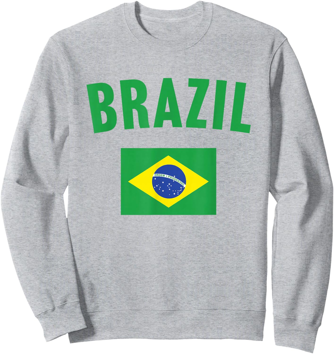 Brazil Flag Sweatshirt - Sweatshirt | Ash