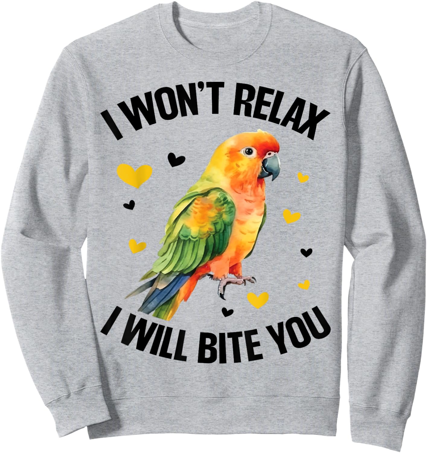 Sun Conure Bed Sun Conure Food Sun Conures Sunconure Sweatshirt - Sweatshirt | Ash