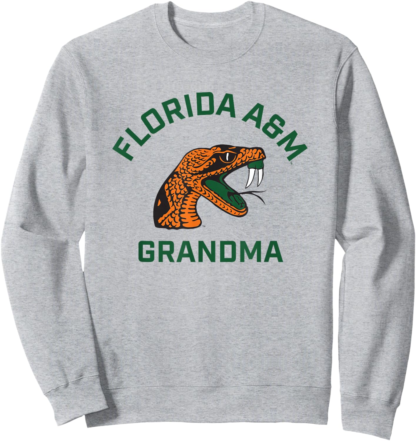 Florida A&M University FAMU Rattlers Arched Grandma Sweatshirt - Sweatshirt | Ash