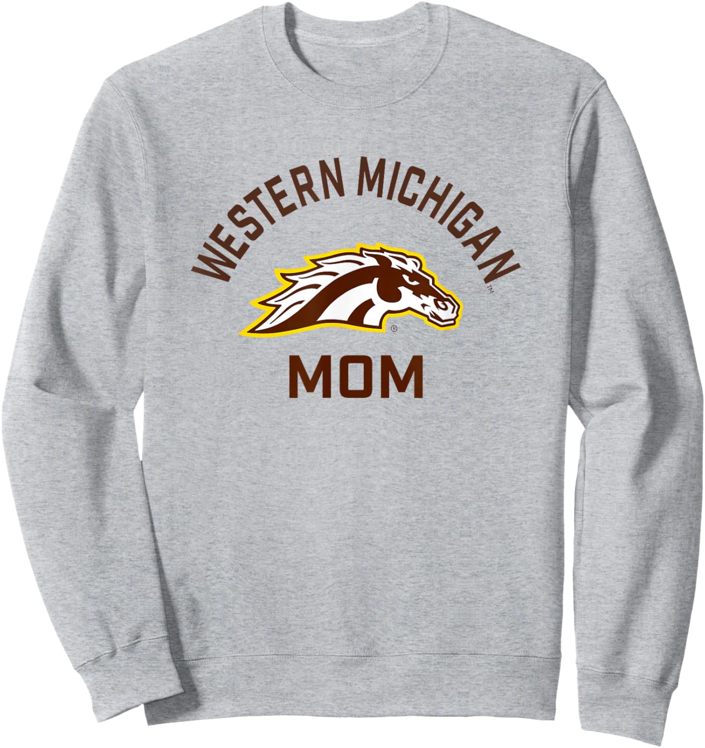 Western Michigan University Broncos Arched Mom Sweatshirt - Sweatshirt | Ash