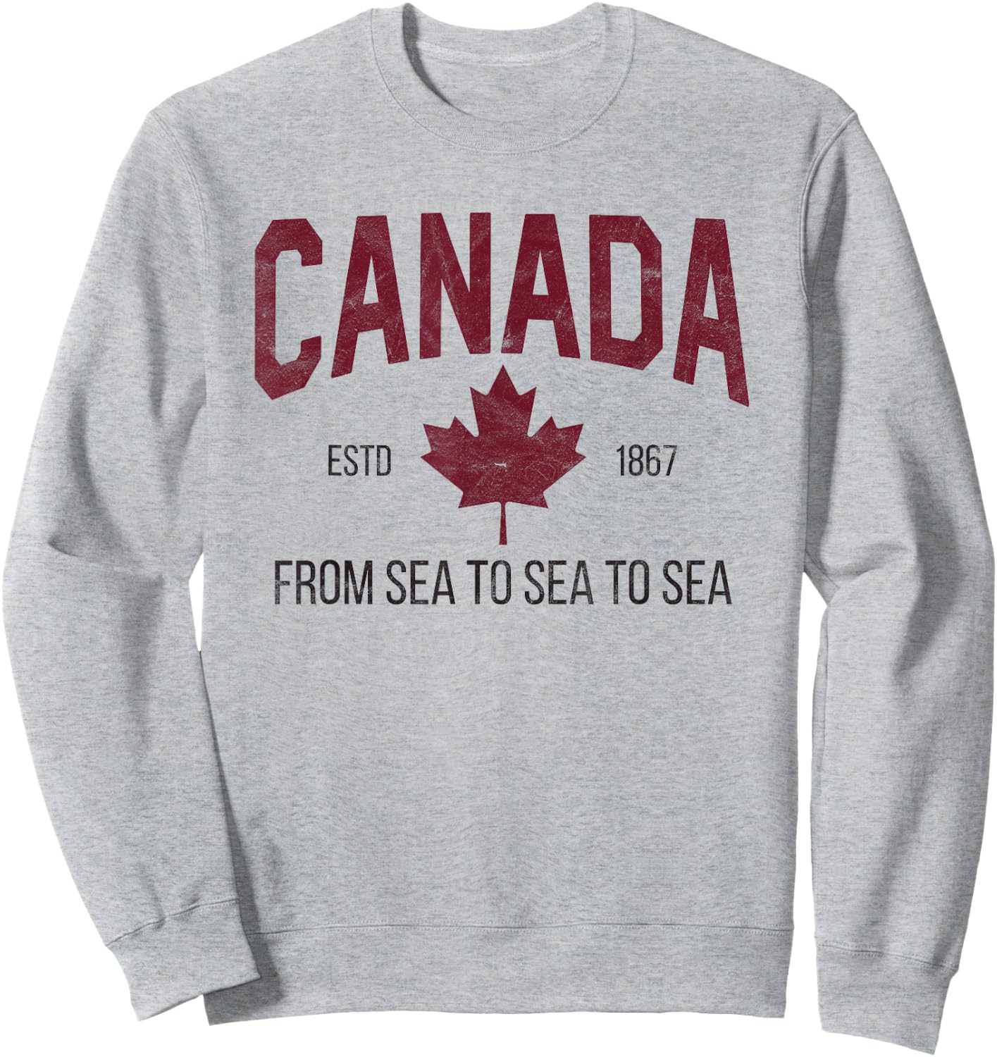 Canada Maple Leaf Flag Canadian Sweatshirt - Sweatshirt | Ash