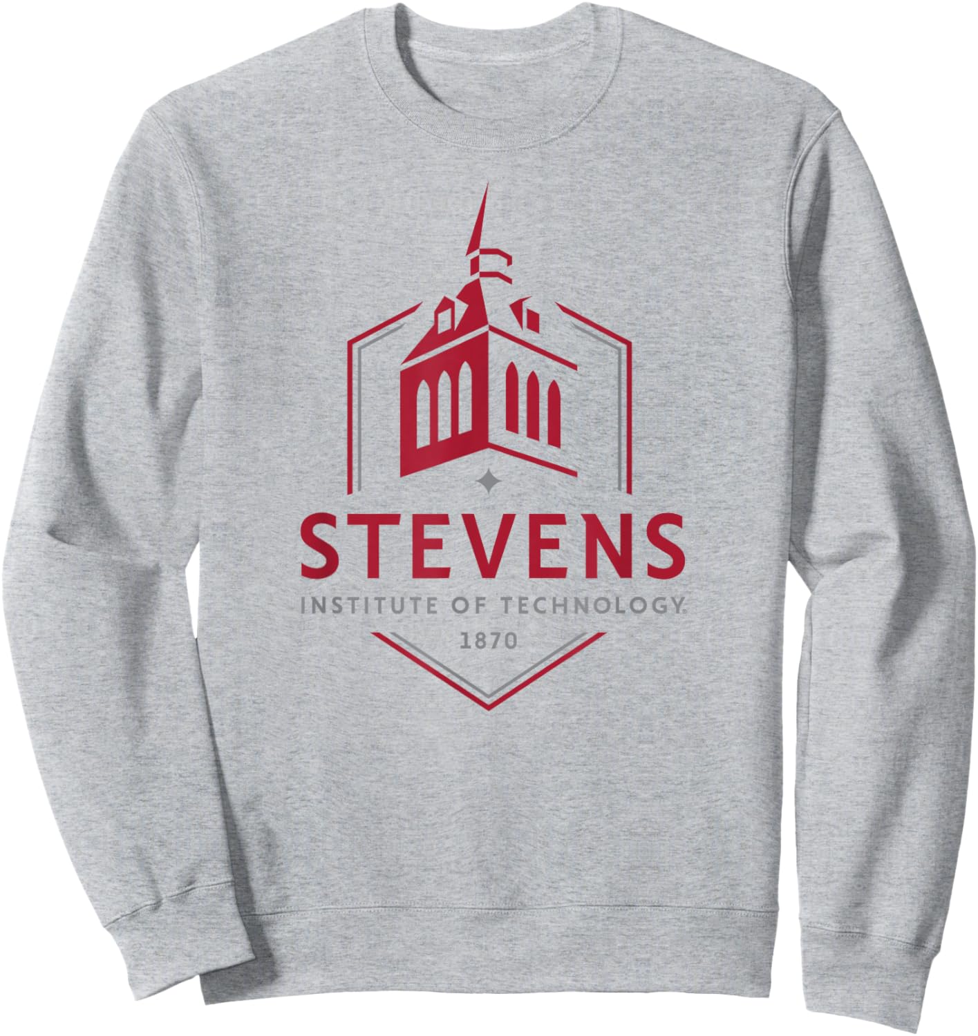 Stevens Institute of Technology Logo Sweatshirt - Sweatshirt | Ash