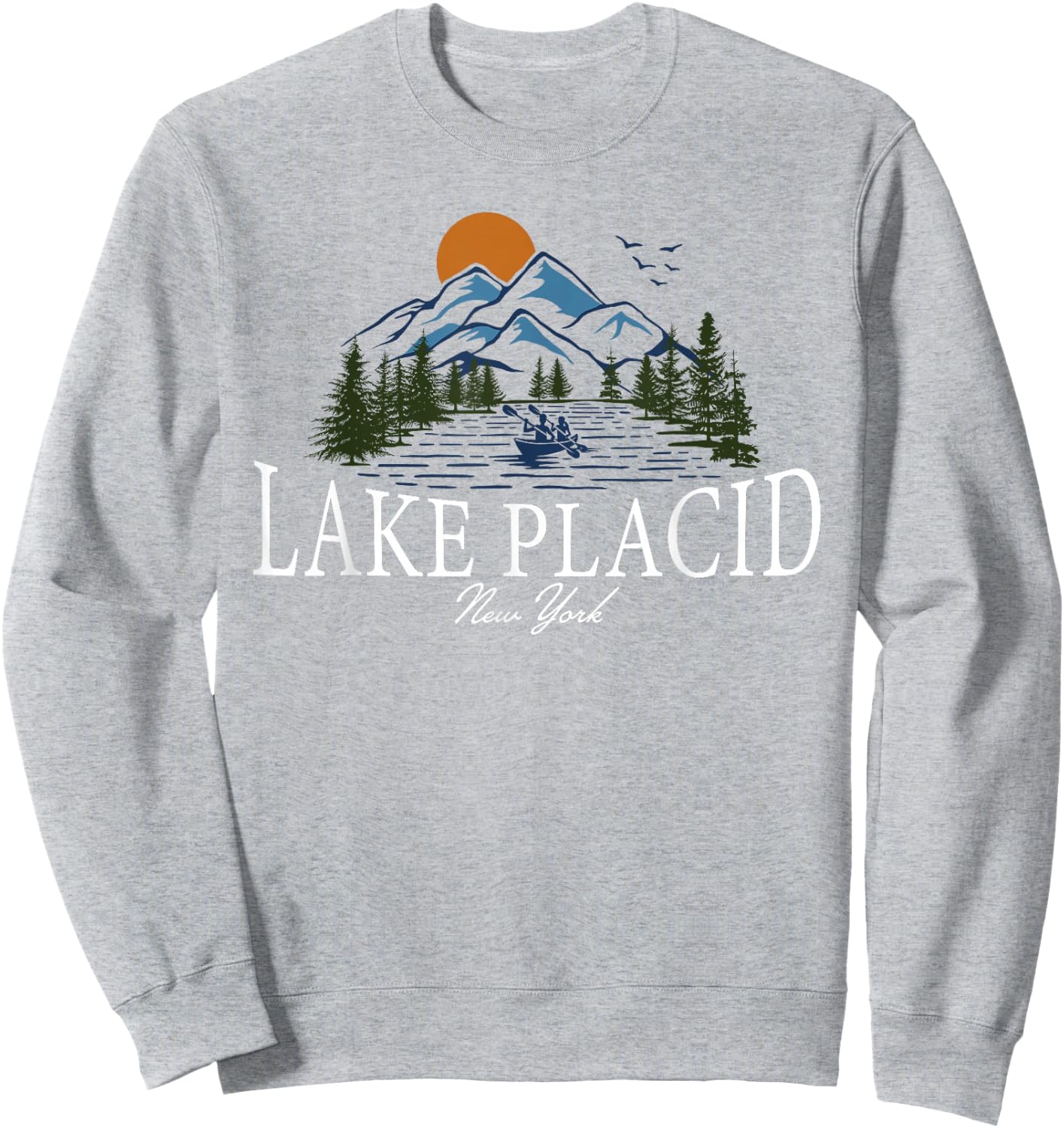 Lake Placid New York Sweatshirt - Sweatshirt | Ash