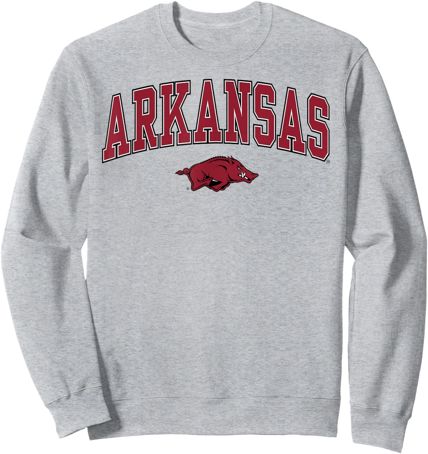Arkansas Razorbacks Arch Over Officially Licensed Sweatshirt - Sweatshirt | Ash