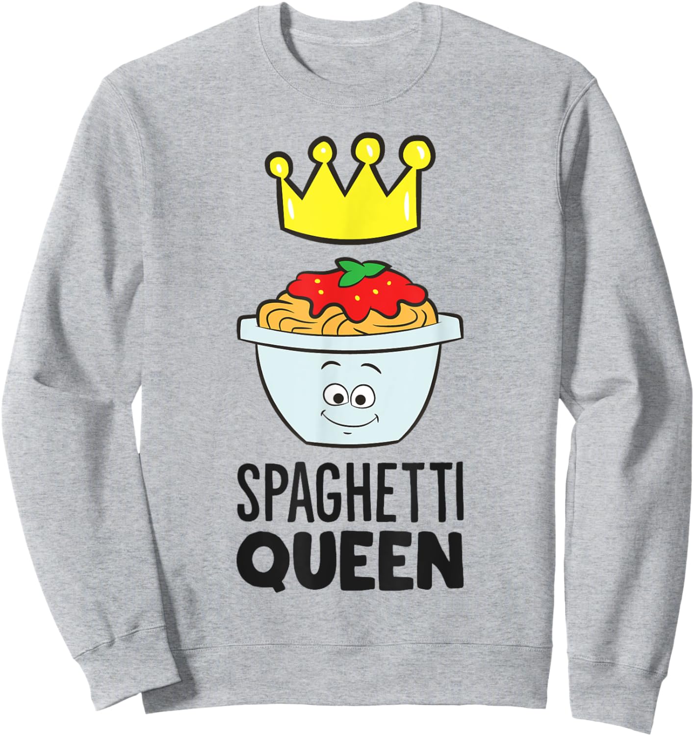 Pasta Queen Funny Spaghetti Sweatshirt - Sweatshirt | Ash