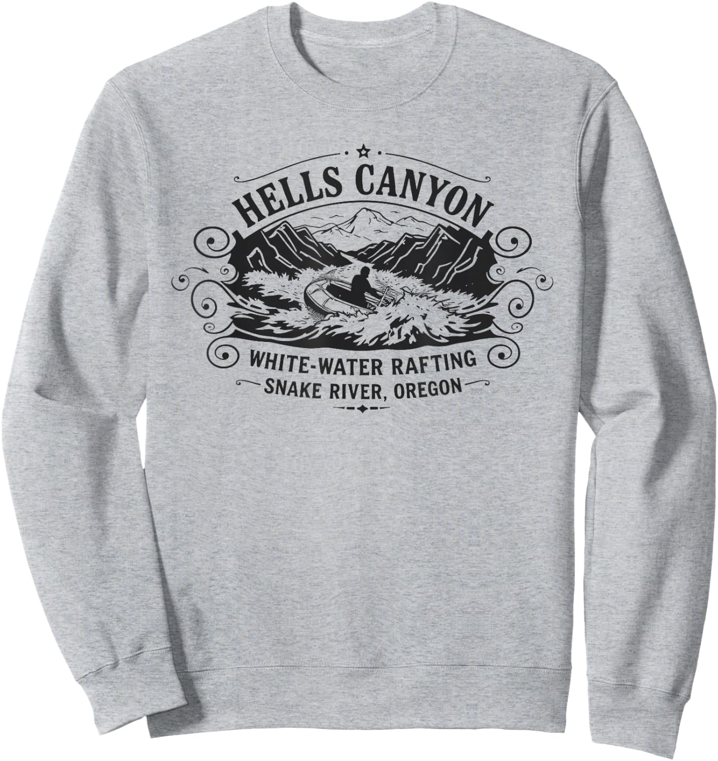 Hells Canyon White Water Rafting Snake River Oregon Sweatshirt - Sweatshirt | Ash