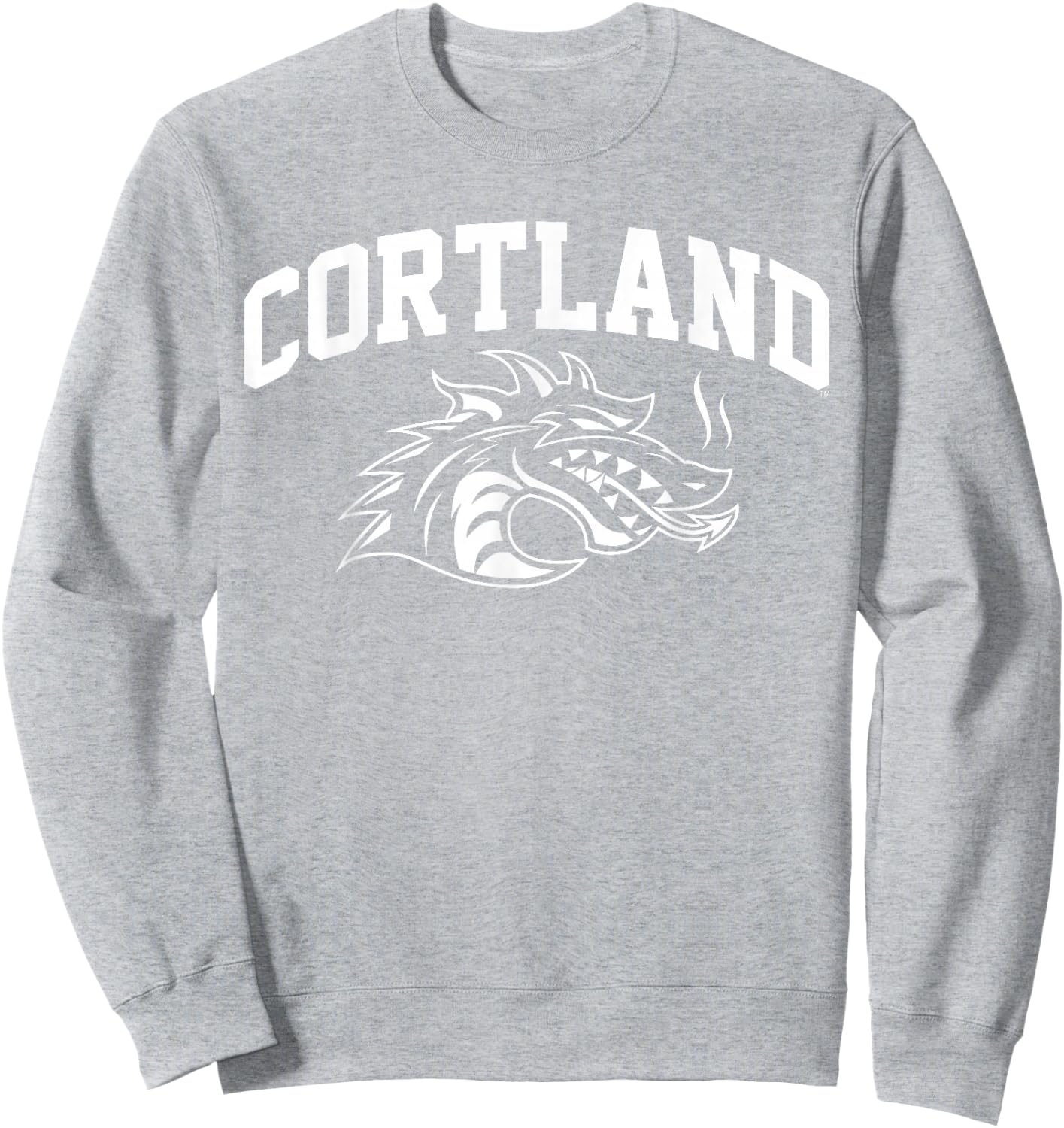 SUNY Cortland Red Dragons Athletics Logo Sweatshirt - Sweatshirt | Ash