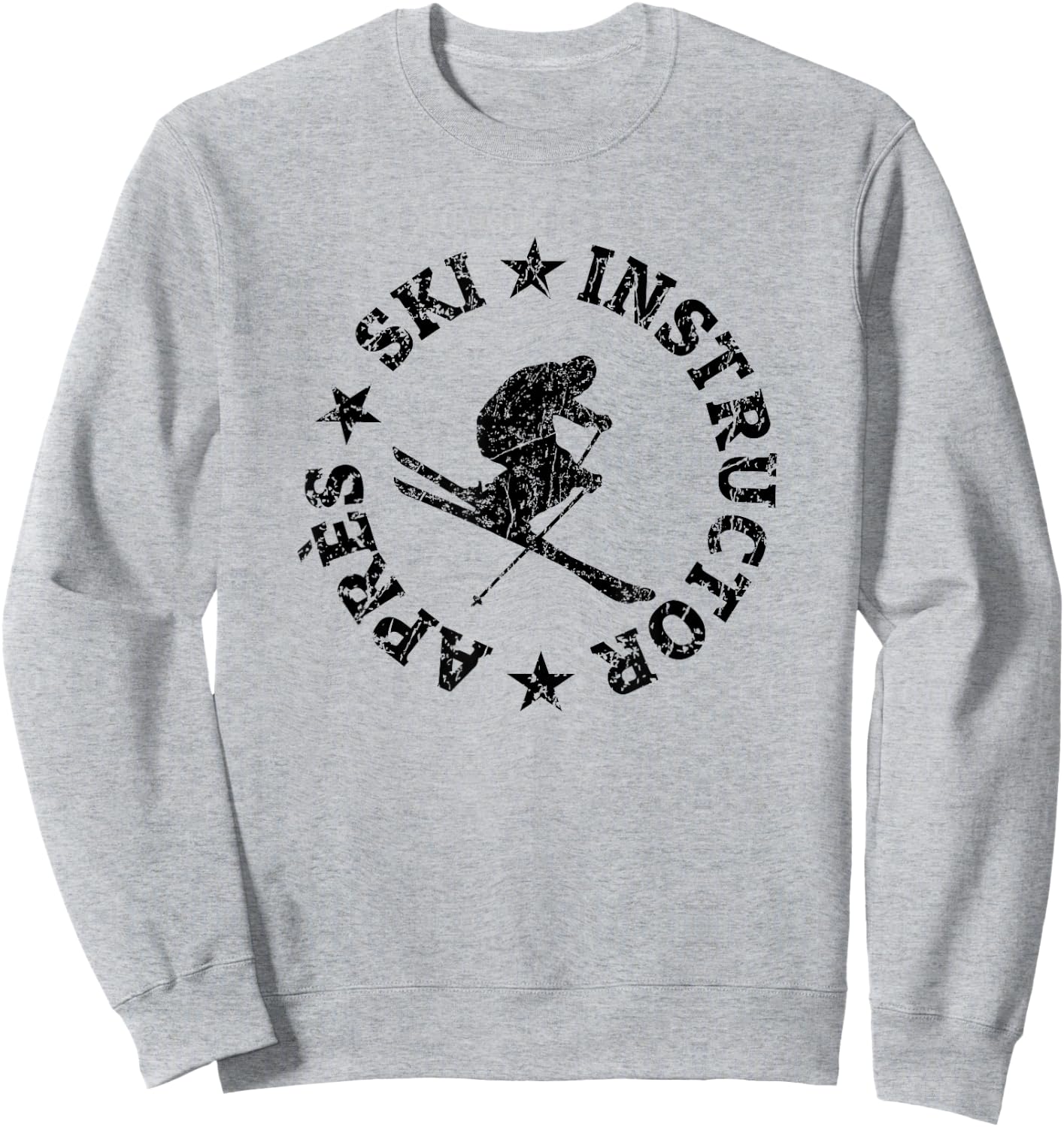 Apres-Ski Instructor Seal (Vintage Black) Skier Sweatshirt - Sweatshirt | Ash