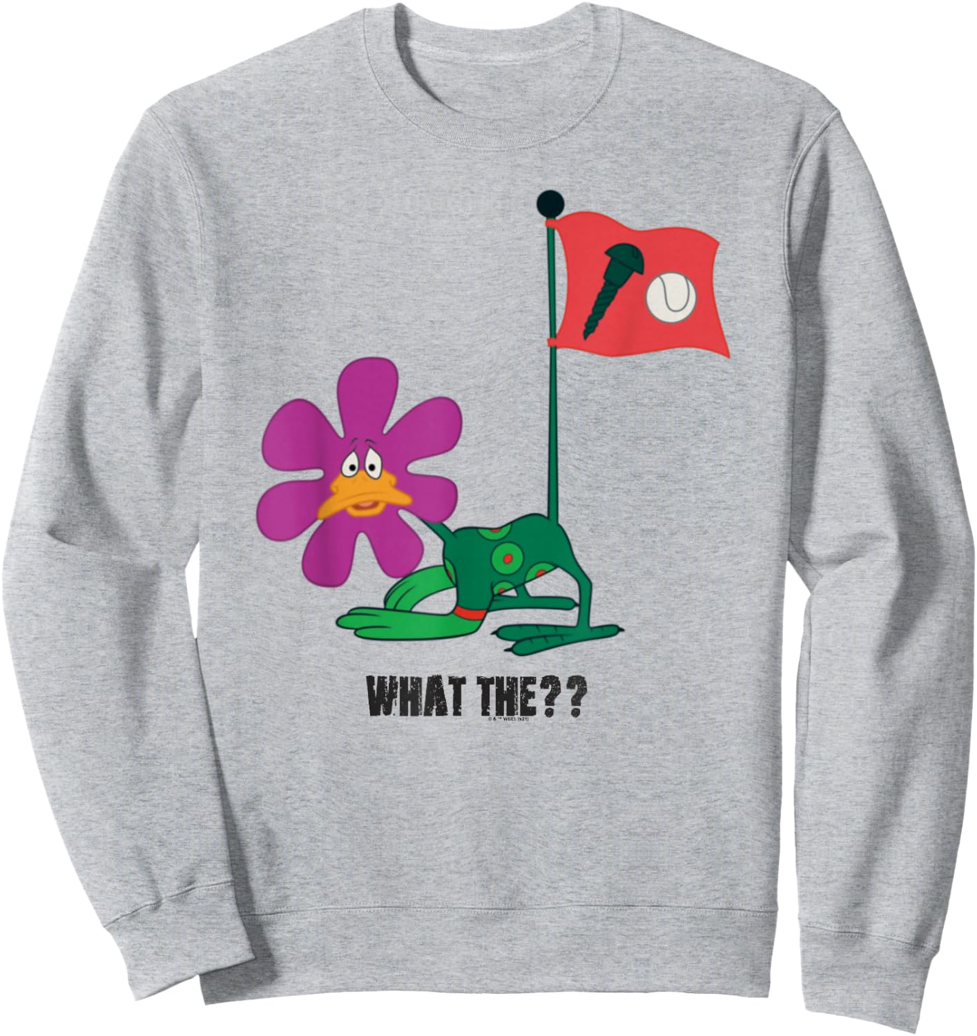 Looney Tunes Daffy Duck Screwball Flower Sweatshirt - Sweatshirt | Ash