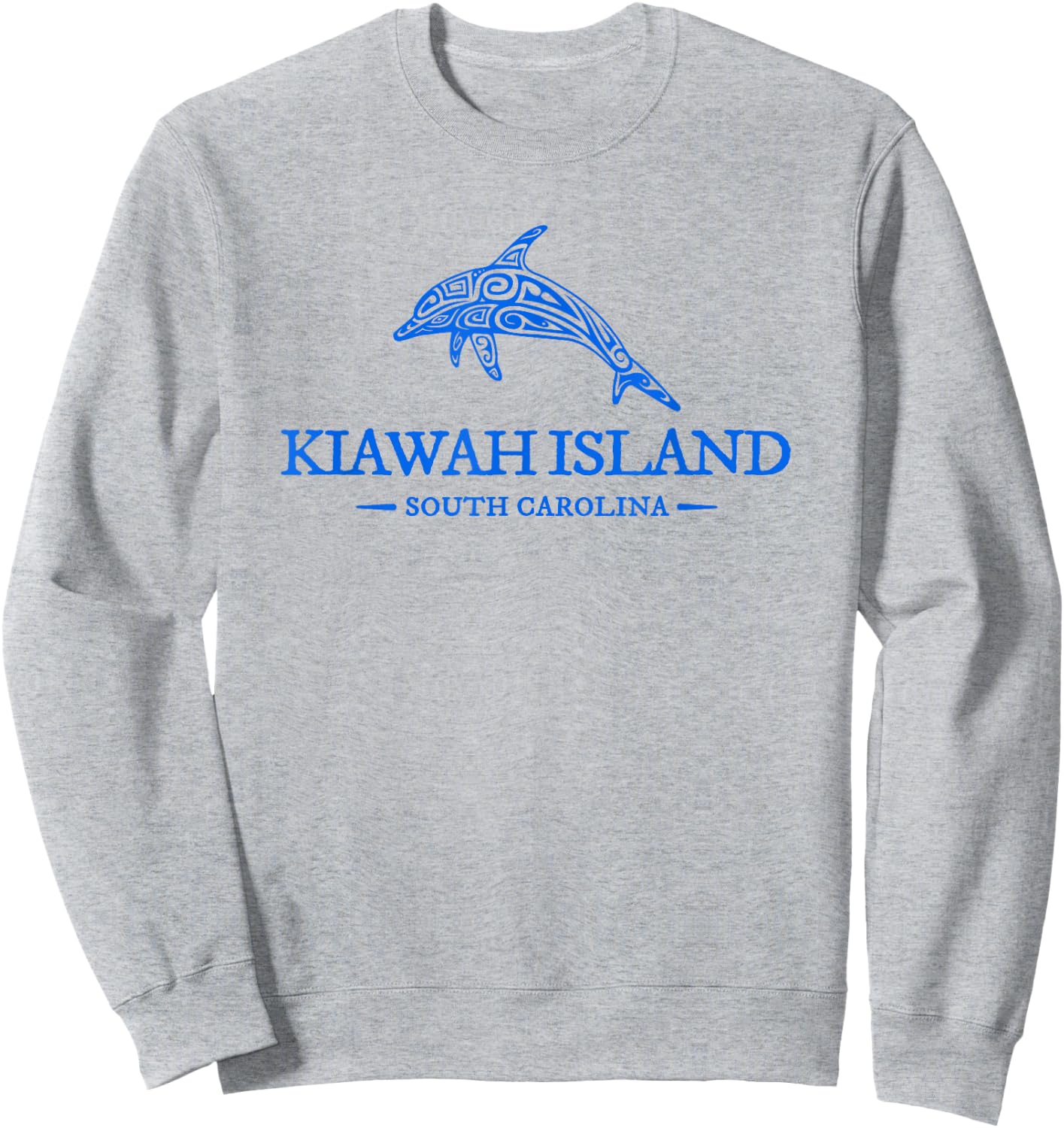 Kiawah Island South Carolina Dolphin Women Beach Sweatshirt - Sweatshirt | Ash