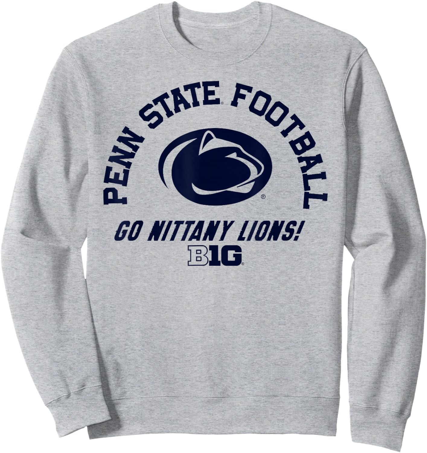 Penn State Nittany Lions Big 10 Football White Sweatshirt - Sweatshirt | Ash
