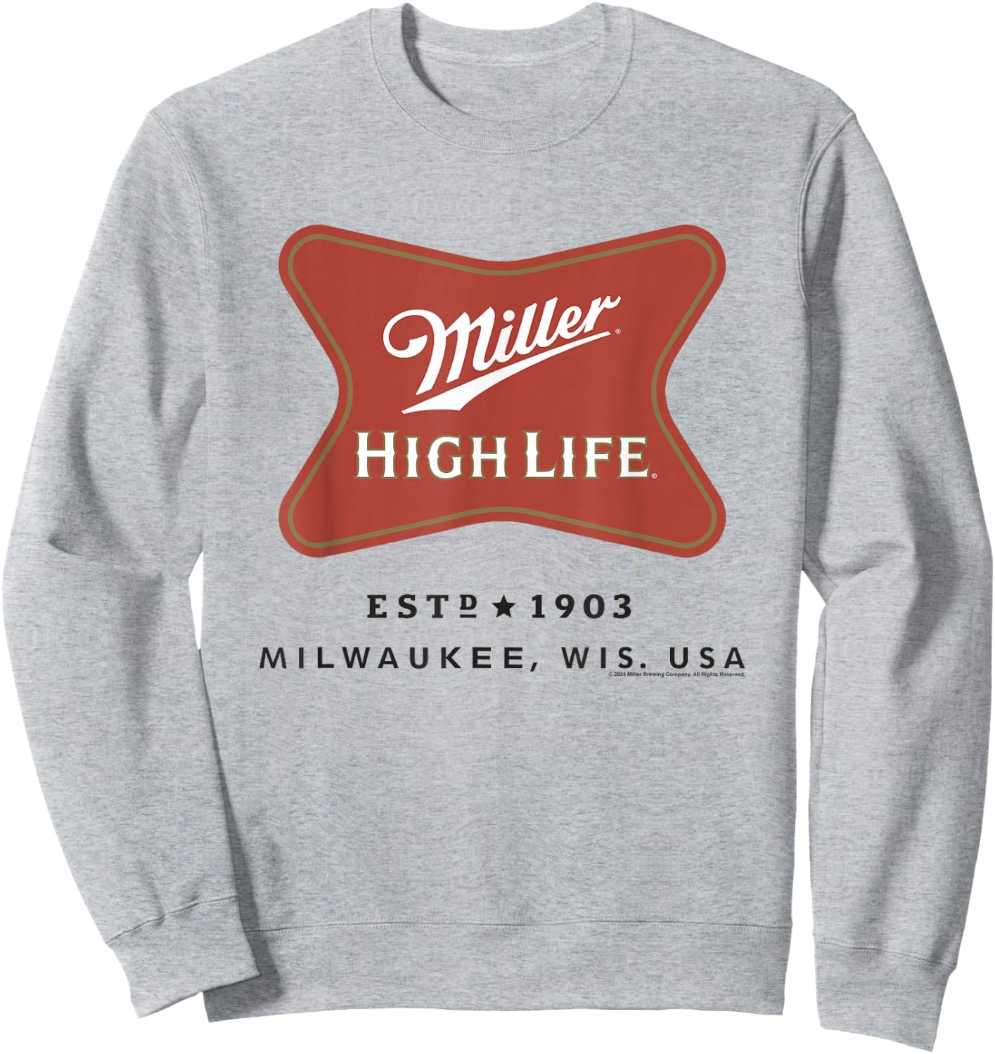 Miller High Life Est. 1903 Milwaukee Wis. USA Vintage Sweatshirt - Sweatshirt | Ash