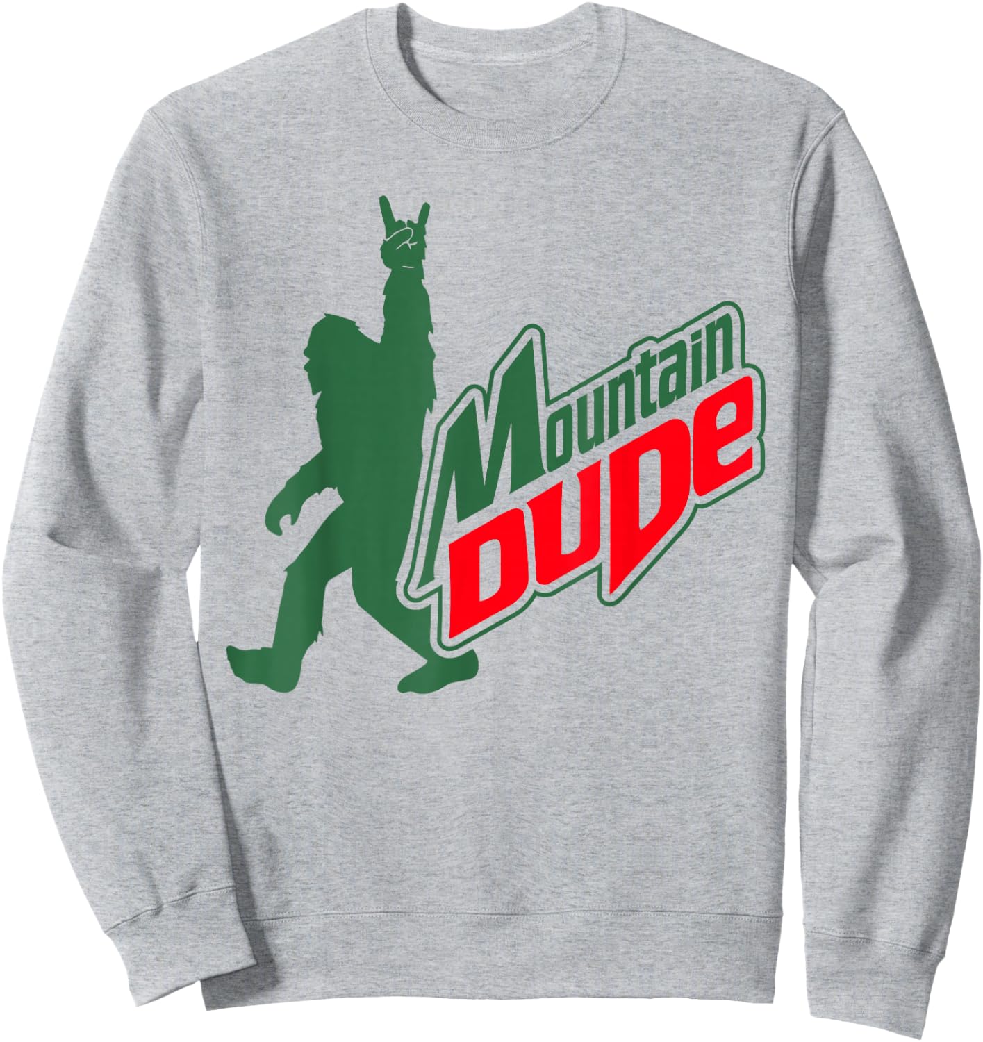Mountain Dude Funny Bigfoot Sasquatch Hiking Gifts Men Women Sweatshirt - Sweatshirt | Ash