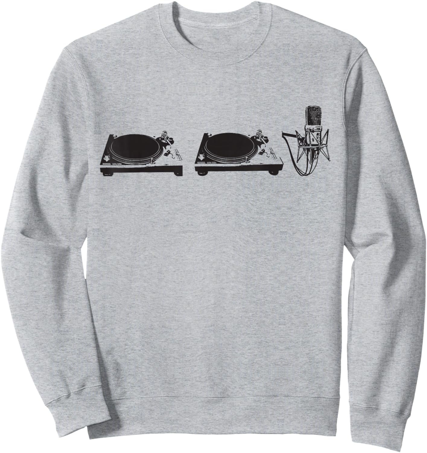 Two Turn Tables And A Microphone Old School Hip-Hop Rap Sweatshirt - Sweatshirt | Ash